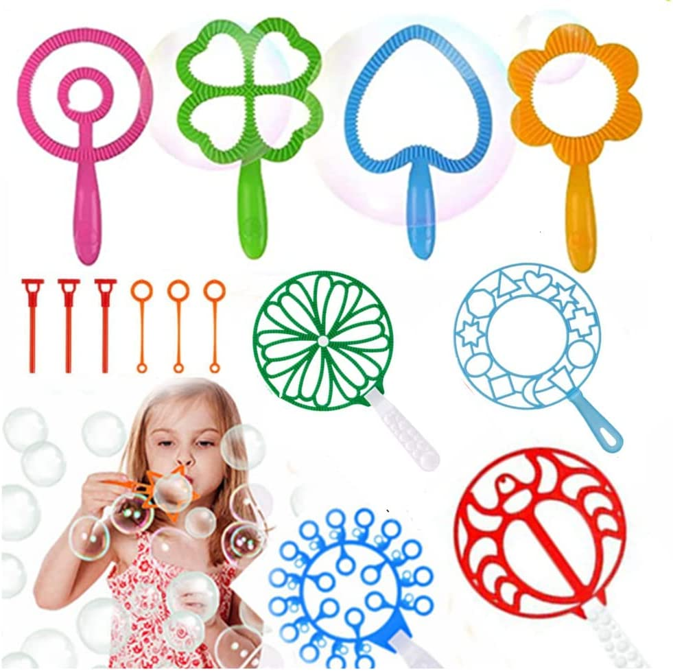28 Pcs Bubble Wands Set,Large Bubble Wand with Tray, Great for Kids Summer Outdoor Bubble Party Favors(Random Color) image number 1