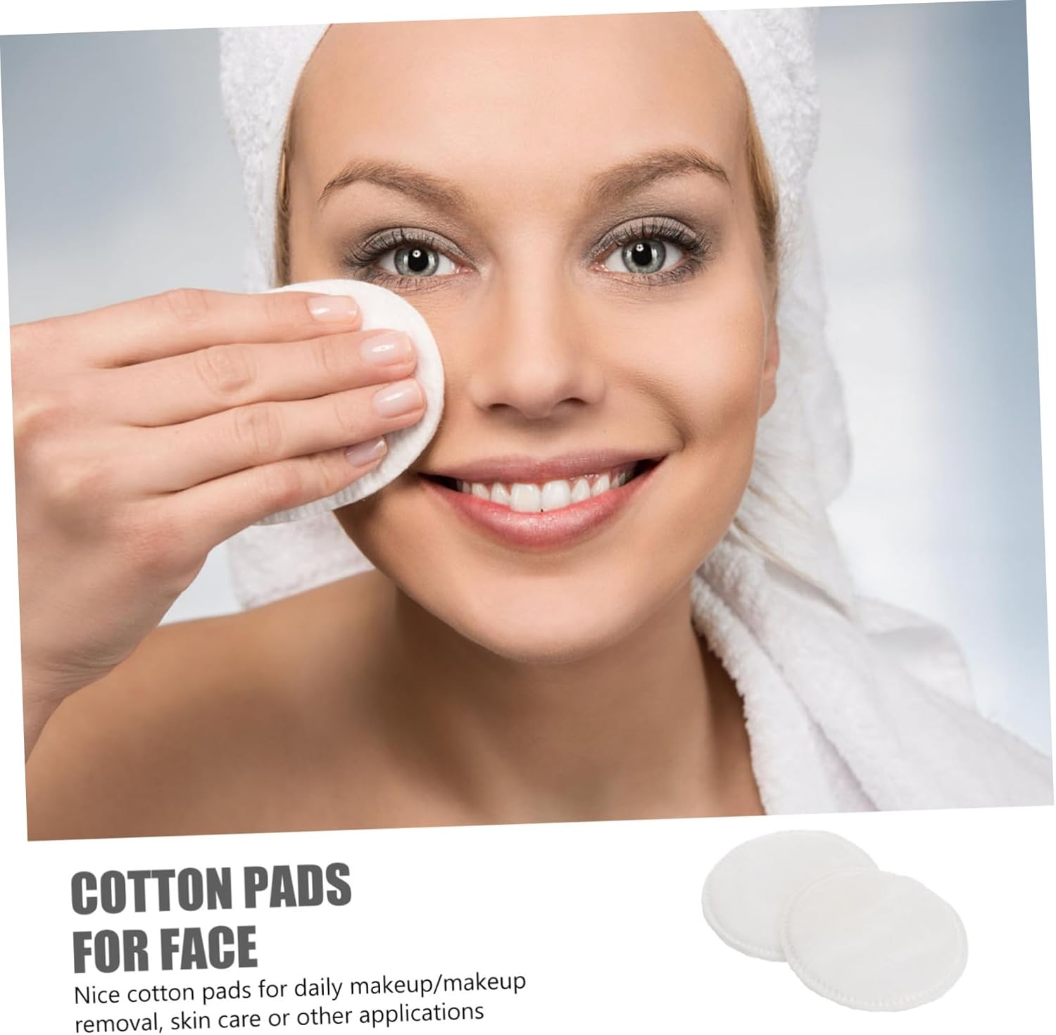 Makeup Cotton Pads Facial Cotton Pads Thickened Three-Layer Rounds 300 Pieces for Gentle Face Cleansing and Makeup Removal