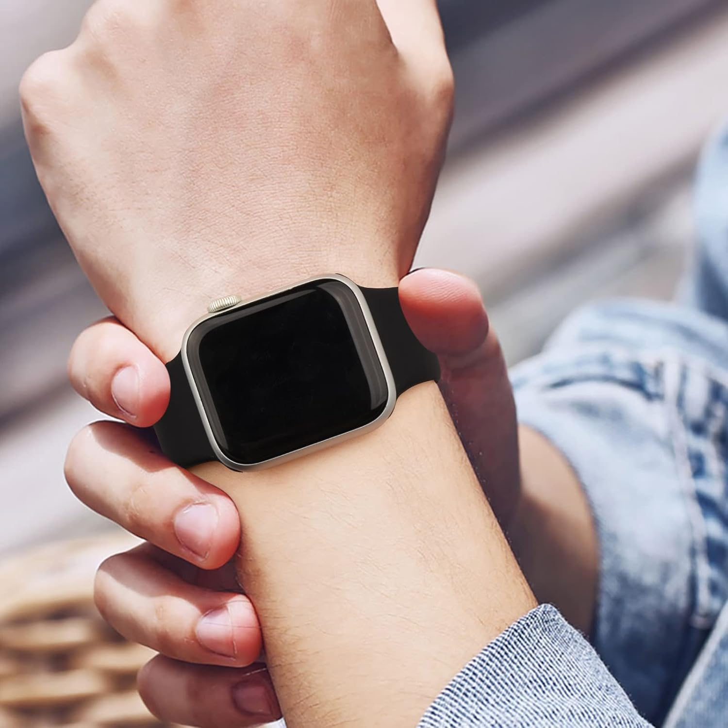 Sport Band for Apple Watch Band 38Mm 40Mm 41Mm 42Mm 44Mm 45Mm 46Mm 49Mm for Women Men, Soft Silicone Waterproof Replacement Straps for Iwatch Series 10/9/8/7/6/5/4/3/Se/Ultra image number 4