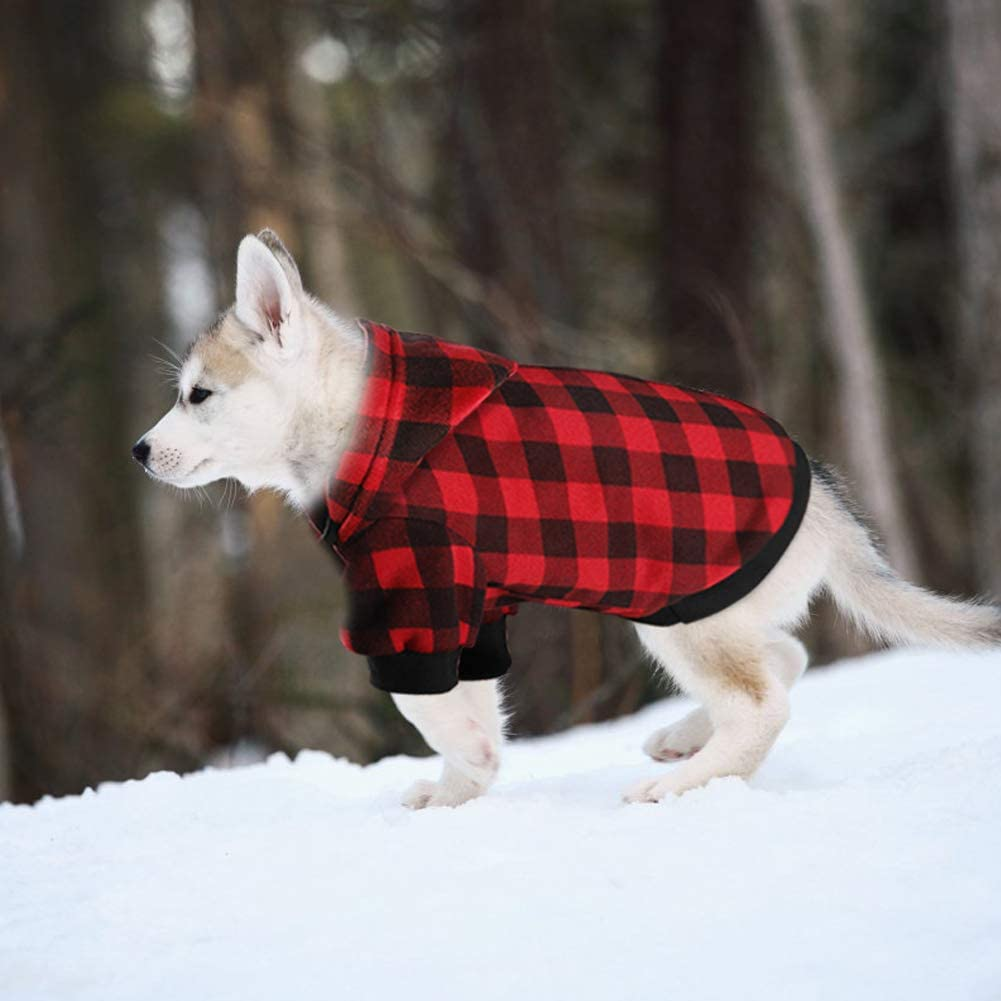 The Creativehome Plaid Dog Hoodie Sweatshirt Sweater for Extra Large Dogs Cat Puppy Clothes Coat Warm and Soft(Xxl) image number 2