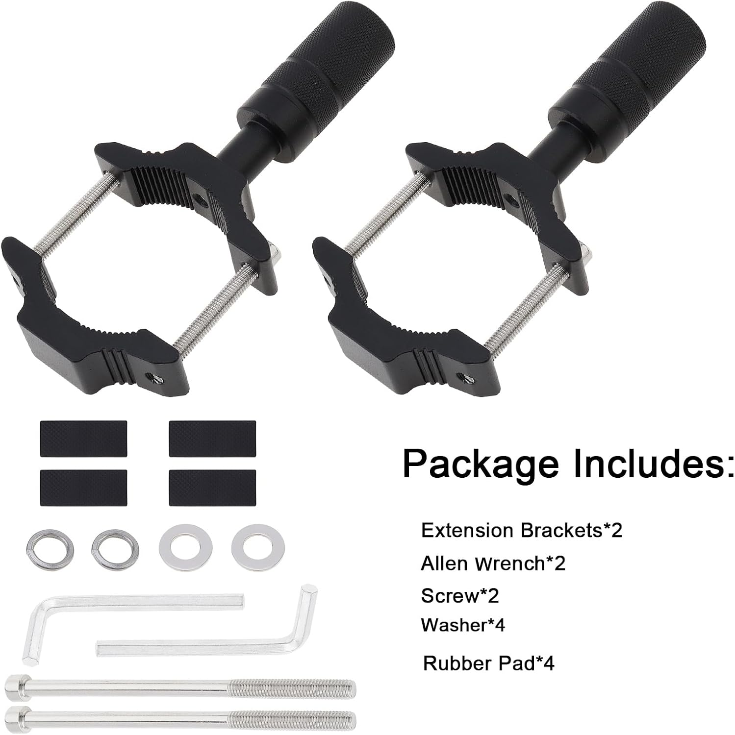 Windance Motorcycle Fork Light Mount Bracket for Scooter ATV UTV Installing Spotlights Running Lights, Foglight Spotlight Headlight Crash Bar Bumper Expansion Bracket (2, 25MM-52MM) image number 5