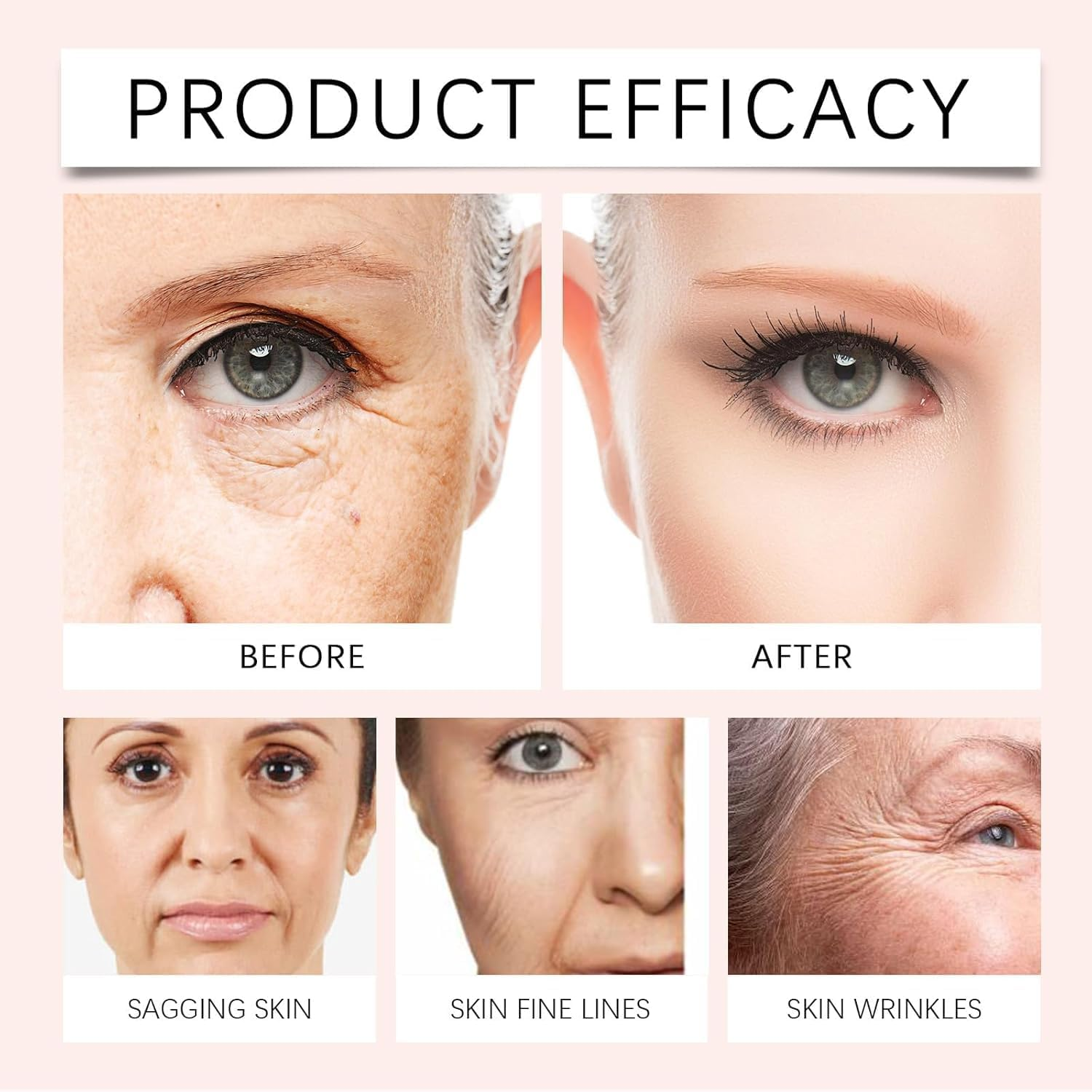 Anti-Wrinkle Filler Serum, Wrinkle Fix - Advanced Anti-Aging Blur & Smooth Wrinkle Filler, Reduces Fine Lines, Vitamin C + Rosehip Oil, Skin Tightening, Nourishes and Plumps Skin (3PCS) image number 6