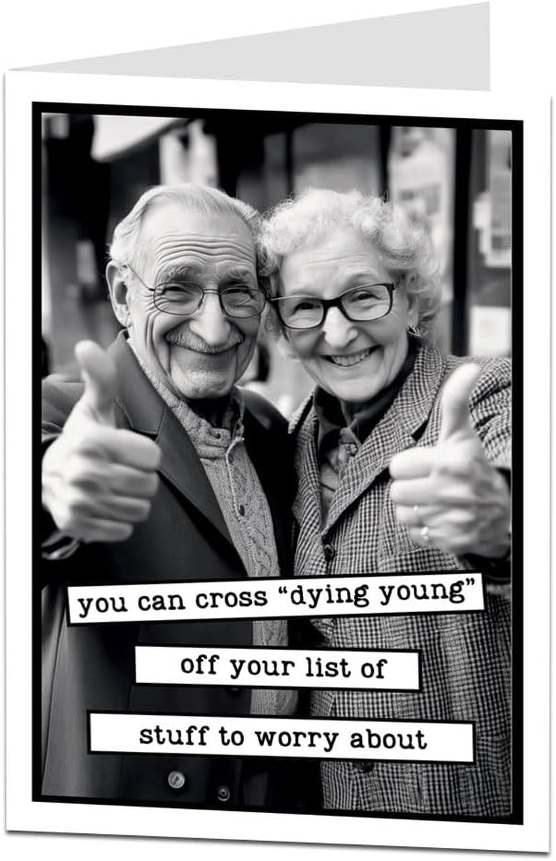 Limalima Funny Birthday Card for Him Her Men & Women Dying Young Joke 30Th 40Th 50Th 60Th image number 1