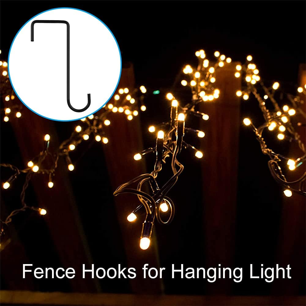 8Pcs Fence Hooks, 6/8 Inch Stainless Steel Hanging Basket Bracket Heavy Duty Iron Garden Hanging Brackets Hooks for Bird Feeders, Fences, Indoor & Outdoor Hanging (6 Inches) image number 6