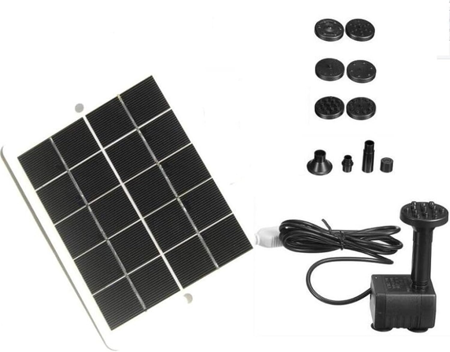 Solar Pond Pump,15W Solar Charger DC Fountain Pump for Garden | Adjustable Watering System Garden Decor for Yard Lawn Balcony Pool Pathway Ground Wedding Holiday image number 2