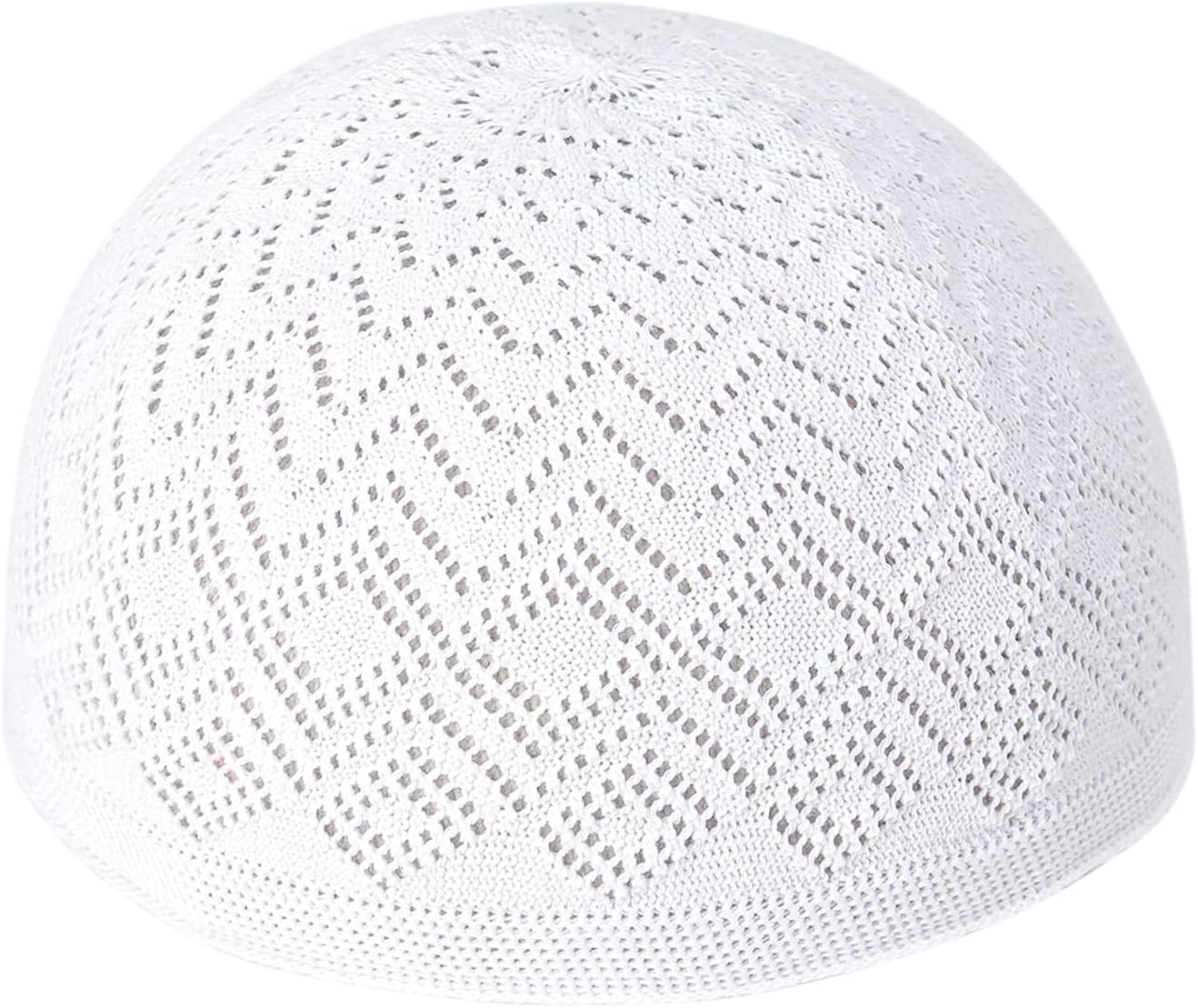 TRADERPLUS Turkish Muslim Kufi Hats for Men, Islamic Muslim Knitting Kufi Topi Prayer Hat White image number 2