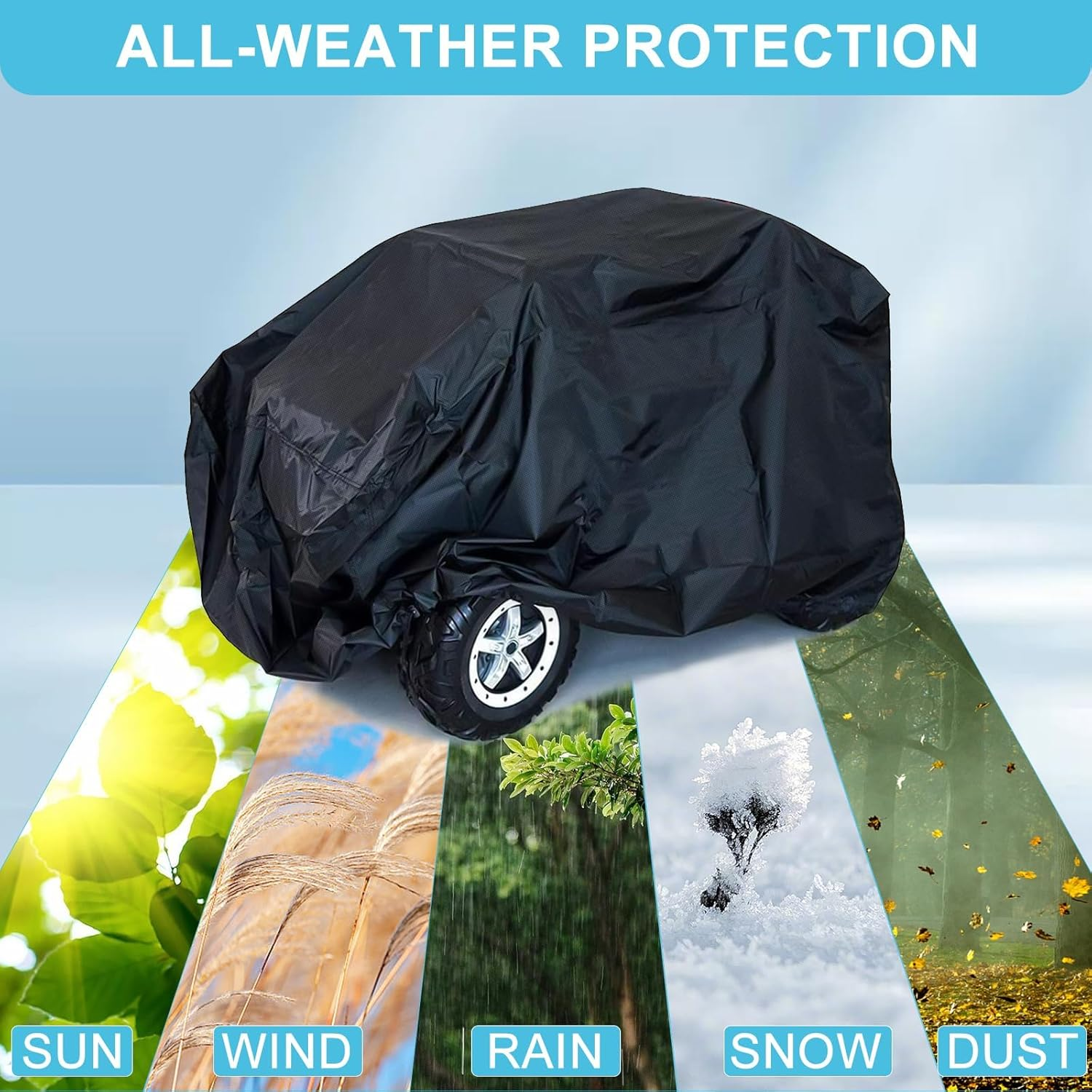 Kids Ride-On Toy Car Cover, Outdoor Wrapper Resistant Protection for Electric Battery Powered Children Wheels Toy Vehicles - Universal Fit, Water Resistant