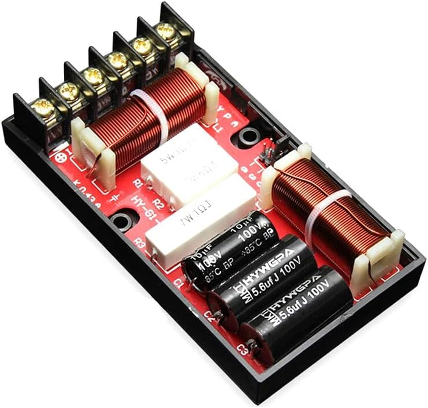 KERREY 2PCS 2 Way 80W Car Speaker Treble 2800Hz Bass Frequency Divider Circuits MKT Automotive Hifi Stereo Audio Crossover Filters