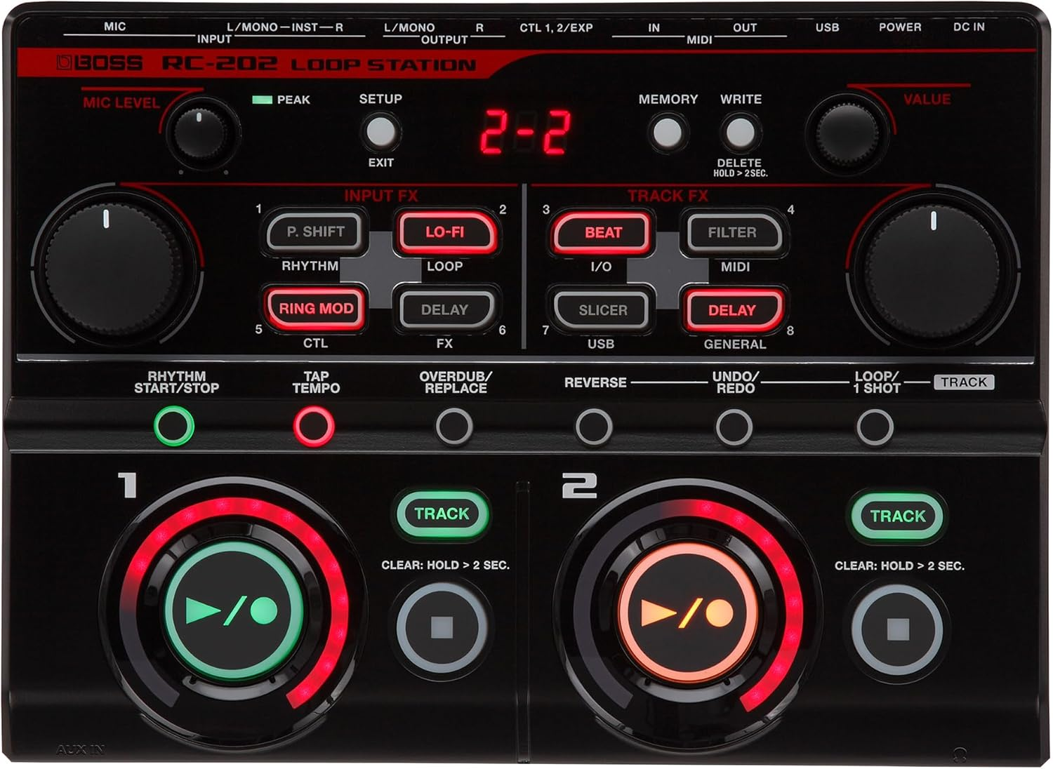 BOSS Rc-202 Loop Station, Two Stereo Tracks and 64 Phrase Memories, Audio Connections and Usb & Intensive Fx image number 4