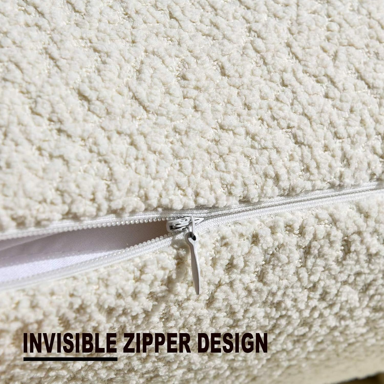 DONGMEIWANG Decorative Throw Pillows Set of 2 Boucle Textured Throw Pillow Covers 18 X 18 Cozy Soft Accent Cushion Cases Throw Pillows for Bed Sofa Couch and Living Room image number 2