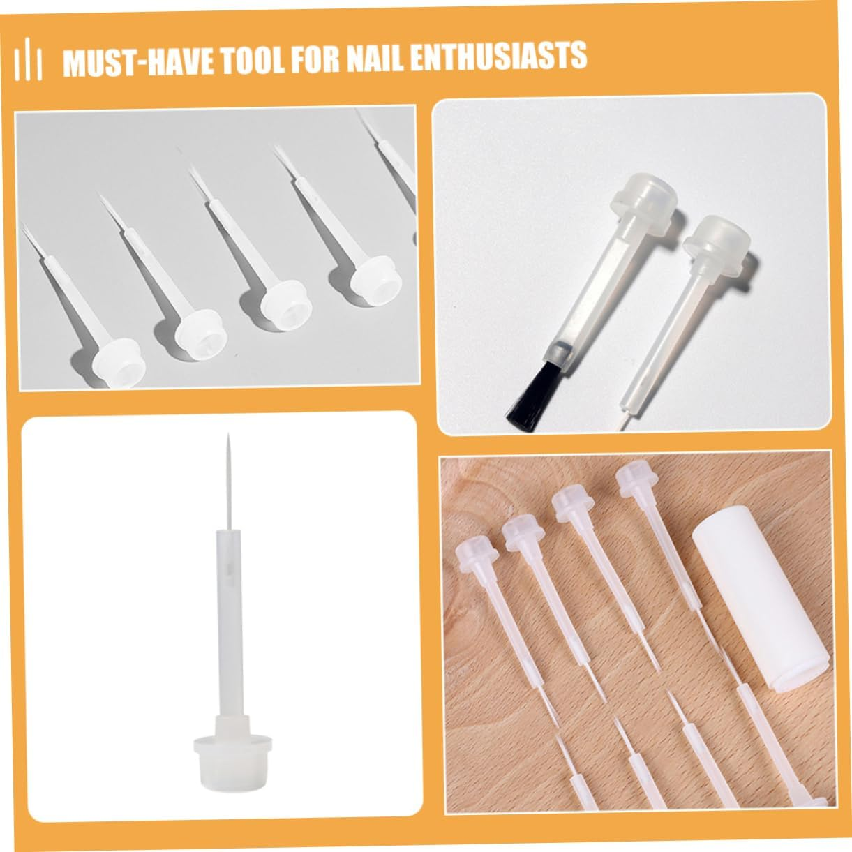 WOFASHPURET 50Pcs Nail Polish Brush Replacement Set Liquid Nail Brush for Dipping and Detailing Suitable for Professional Home Use image number 5