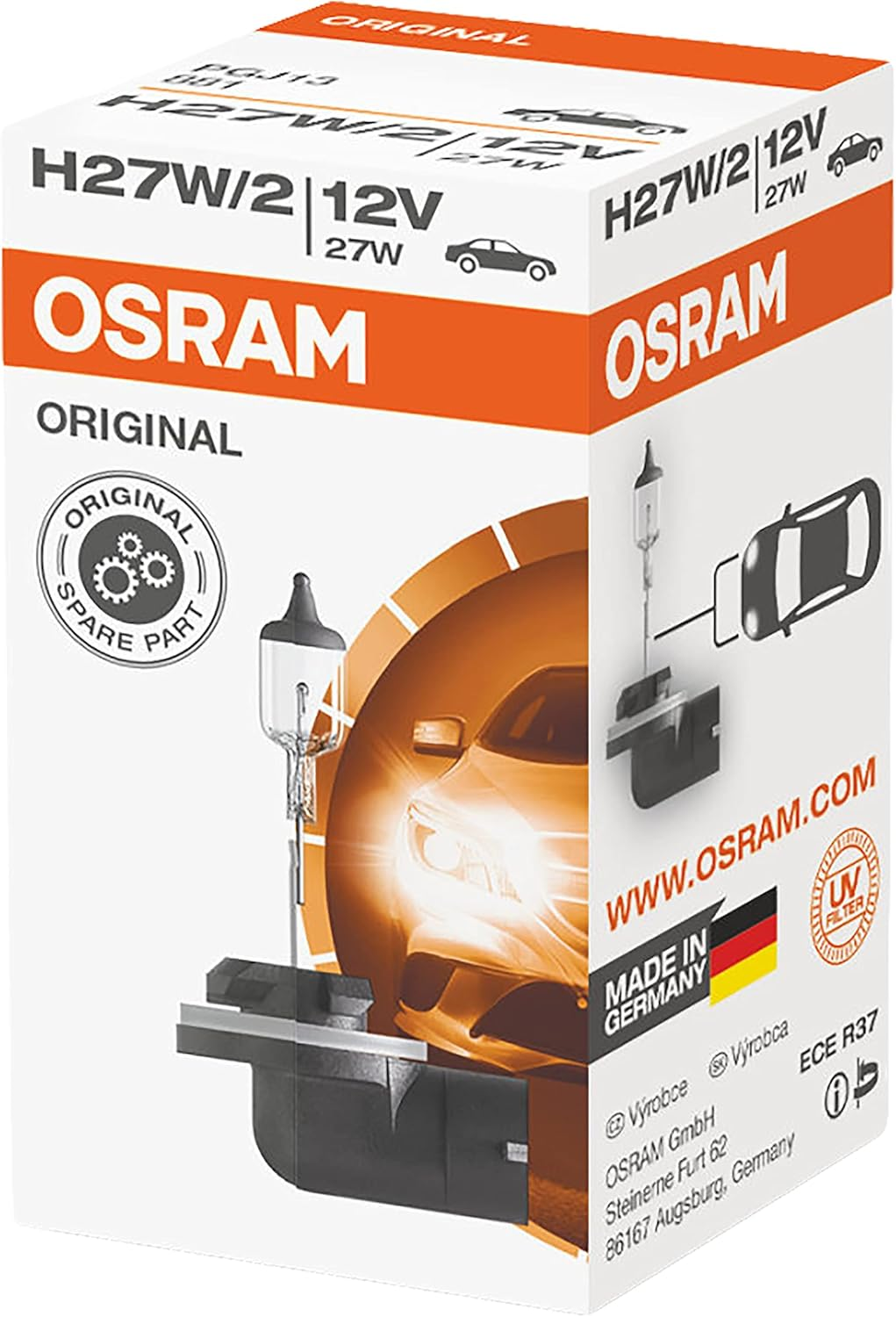 Osram 12 V H27/2 Halogen Globe Headlight Lamp image number 5