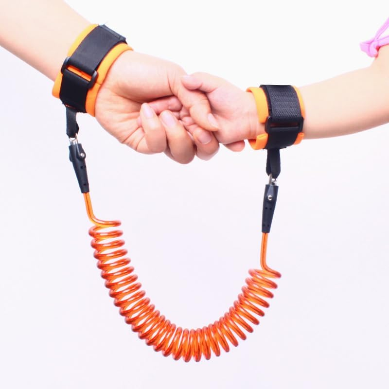 2.5M Anti-Lost Wrist Strap with 360&deg; Rotating Elastic Steel Wire, Safety Leash for Toddlers and Young Children - Ideal for Outdoor Walks and Travel (Orange) image number 2