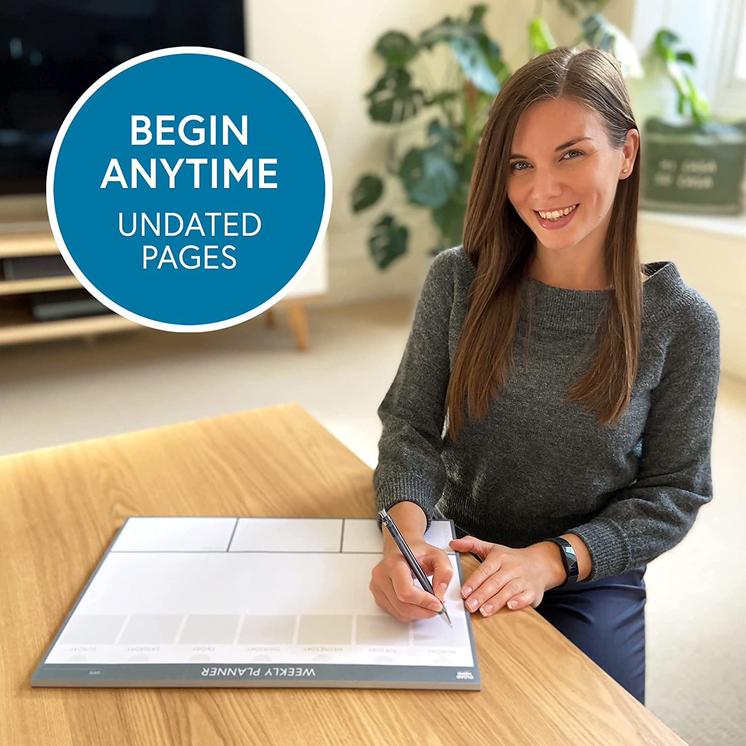 Weekly Planner Desk Pad by Clear Mind Concepts&reg; - 52 Undated A3 Tear-Off Sheets - 120Gsm Quality Paper - Boost Your Productivity & Organisation image number 2