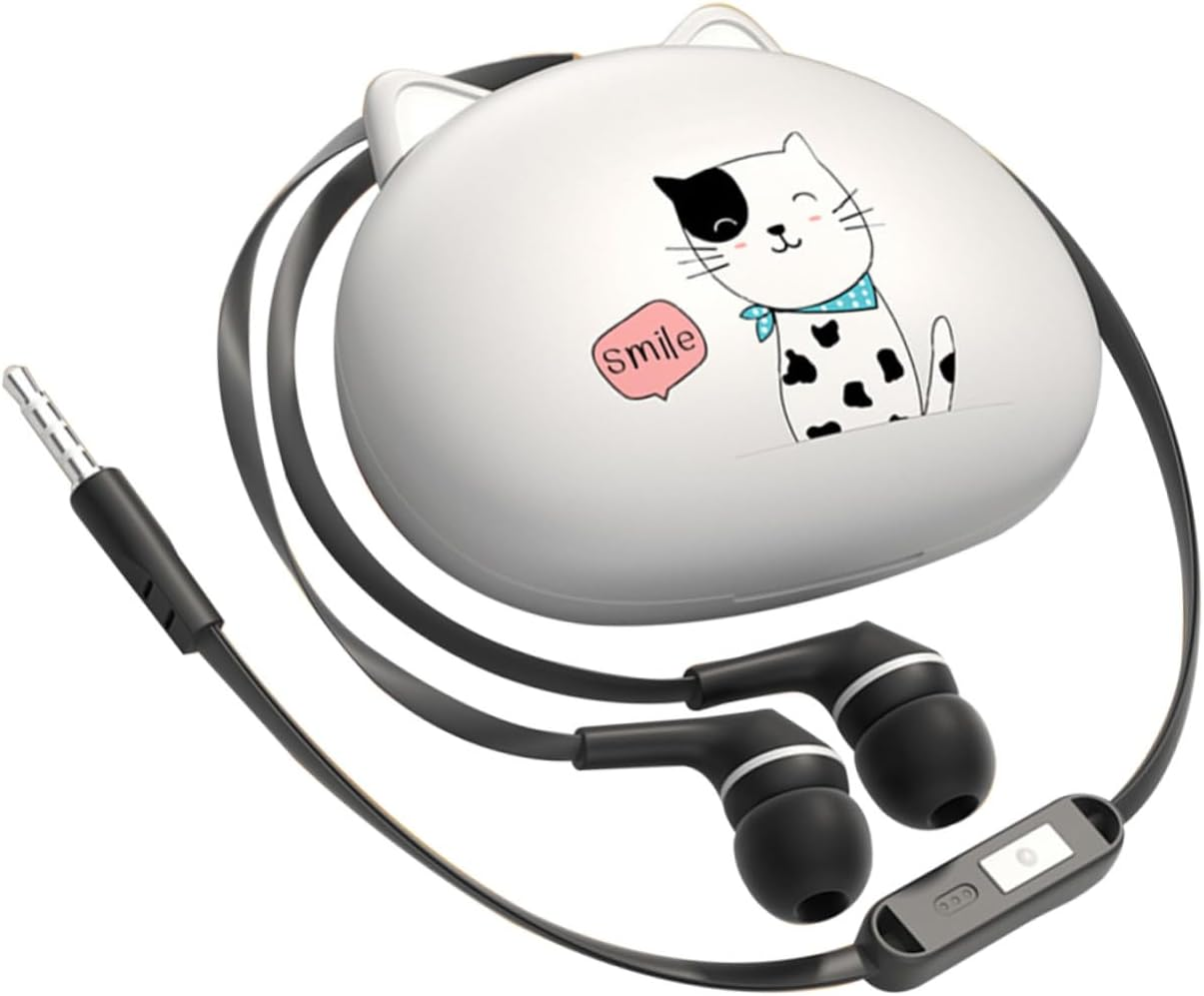 In-Ear Wired Earphones with Adorable Design Ergonomic Comfortable Fit Material Compatible with Huawei Phones for Gym Running Travel and Daily Use image number 5