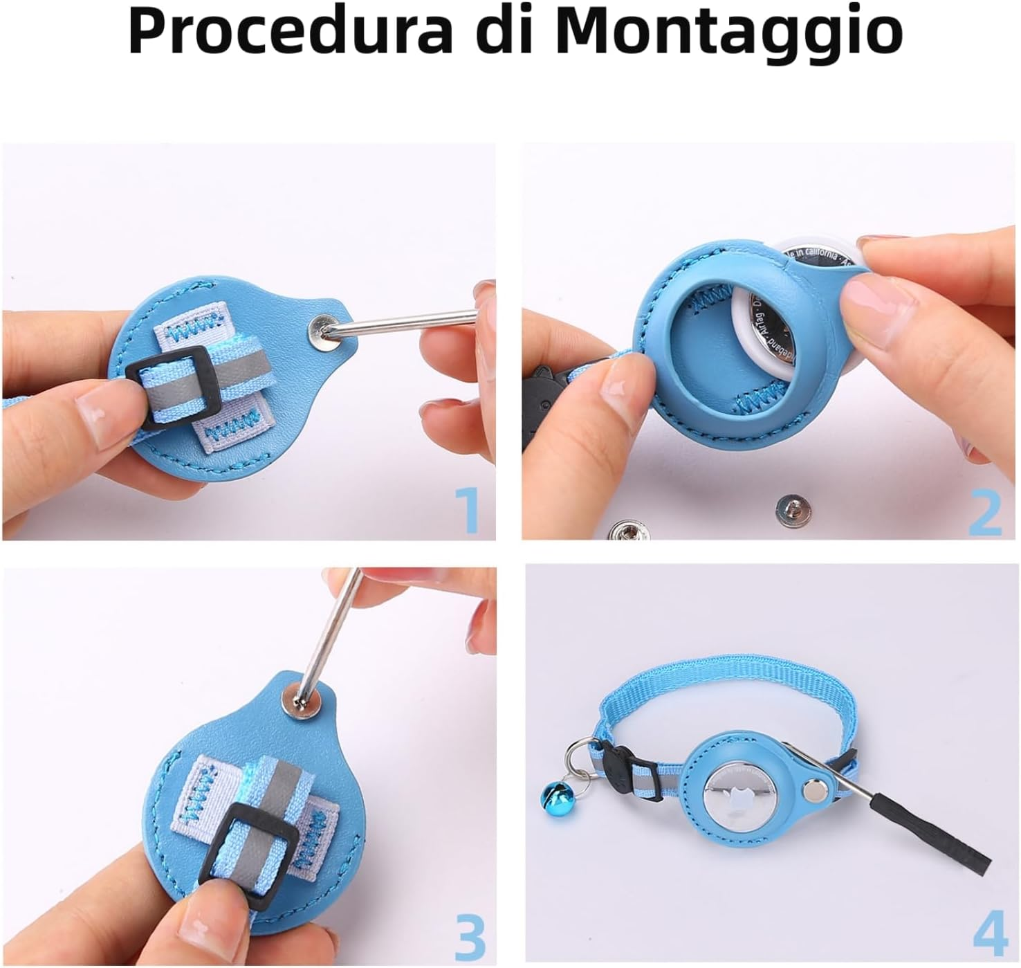 Cat Collar, Accessories for Cats, Compatible with Airtag, Adjustable Reflective Wristband (GPS Airtag Not Included) image number 6