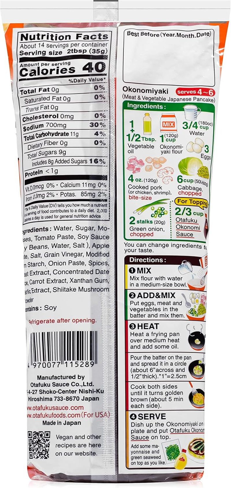 Otafuku Okonomi Sauce, 500 G image number 3