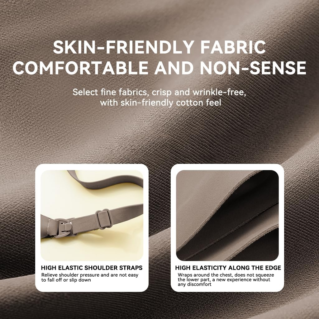 SANNIDHI&reg; Nursing Bras for Breastfeeding Ultra Comfort Seamless Maternity Bra, Natural Shape, Pregnancy Sleep Bralette, Nude, XXL image number 2