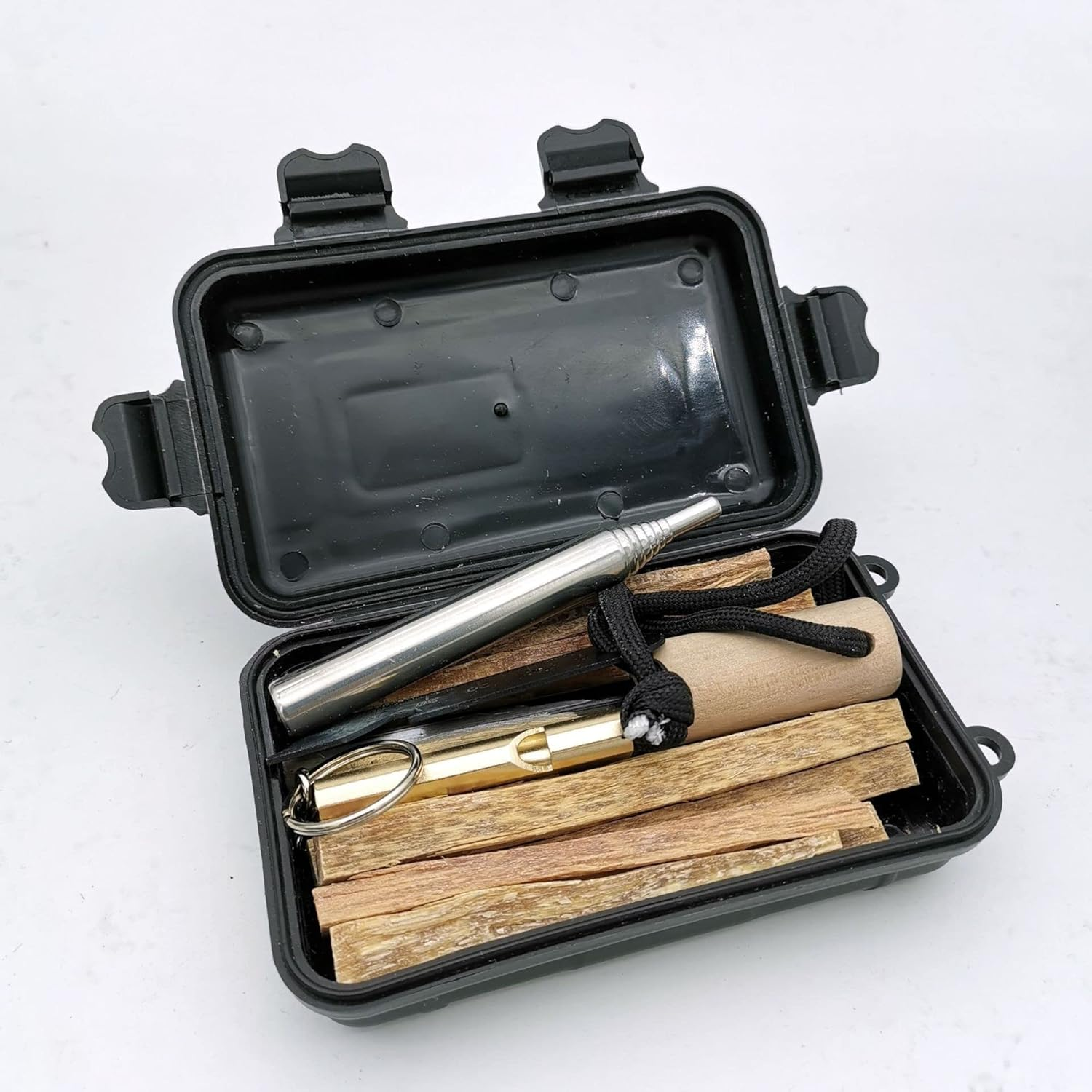 WDOPEN Fire Starting Kit,Outdoor Survival Kit,Includes Multiple Fire Starting Systems and Emergency Tinder Sources,Perfect for Camping, Hiking image number 4