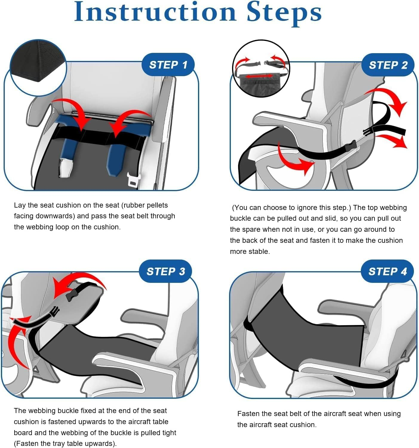 TECHVIDA, Airplane Footrests for Kids, Airplane Seat Extensions, Portable Toddler Travel Equipment, Airplane Travel Accessories for Toddlers, image number 5