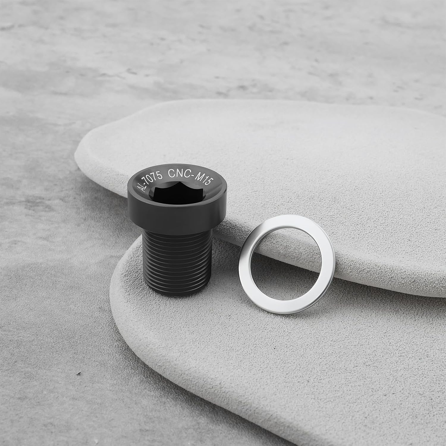 Ecsing 2Pcs Electric Bicycle Axle Crank M15 Bolt Aluminum Alloy Compatible with Bosch E-Bike CX 7075 - Gold image number 5