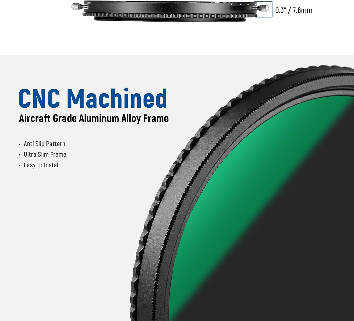 NEEWER 2 in 1 82Mm Variable ND Filter ND2&ndash;ND32&CPL Filter(Circular Polarizer Filter) No X Cross/30 Layer Nano Coated/Hd Optical Glass/Ultra Slim Aluminum Alloy Frame/Water Repellent/Scratch Resistant image number 1