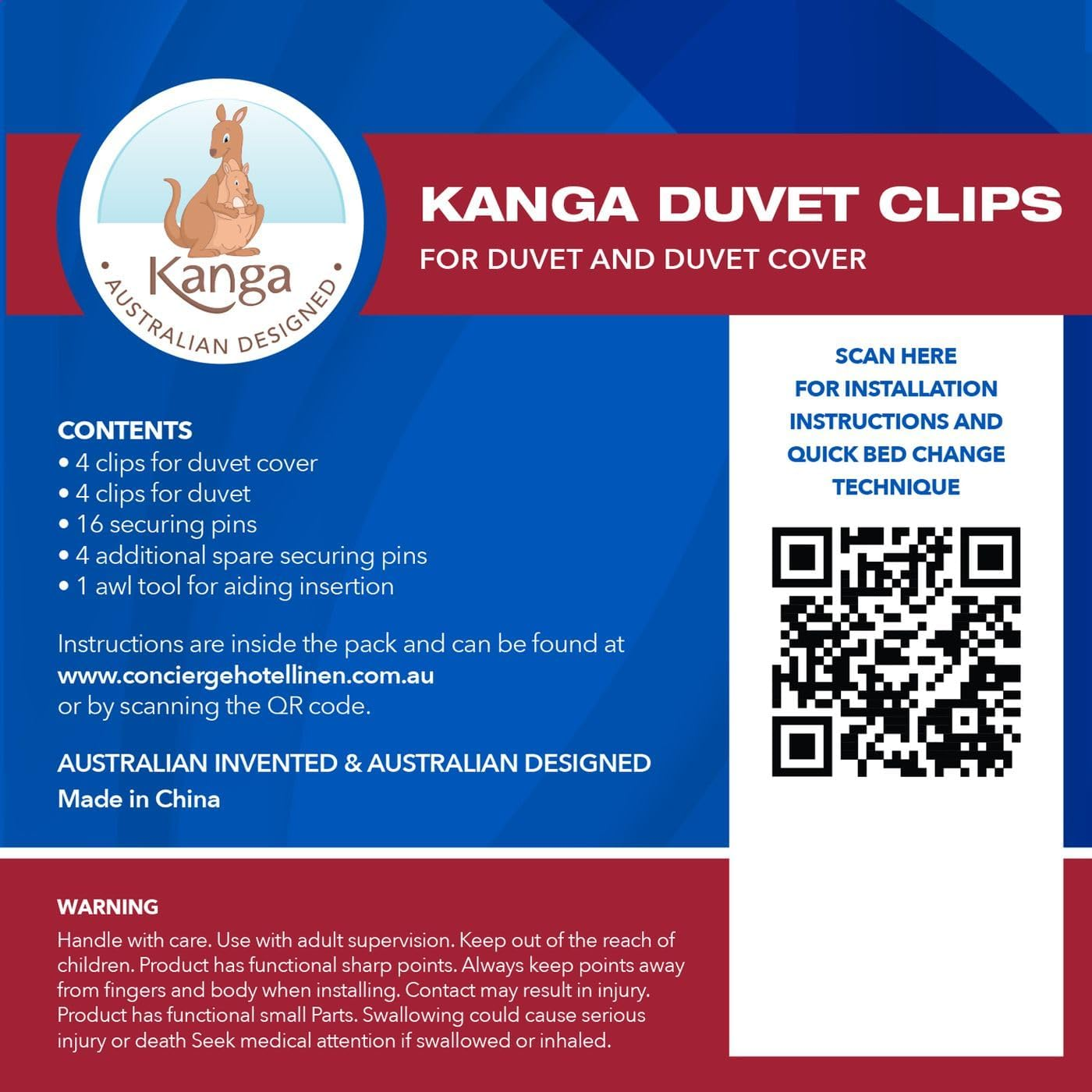 CONCIERGE Quilt Clips White Quilt Cover Clips image number 5