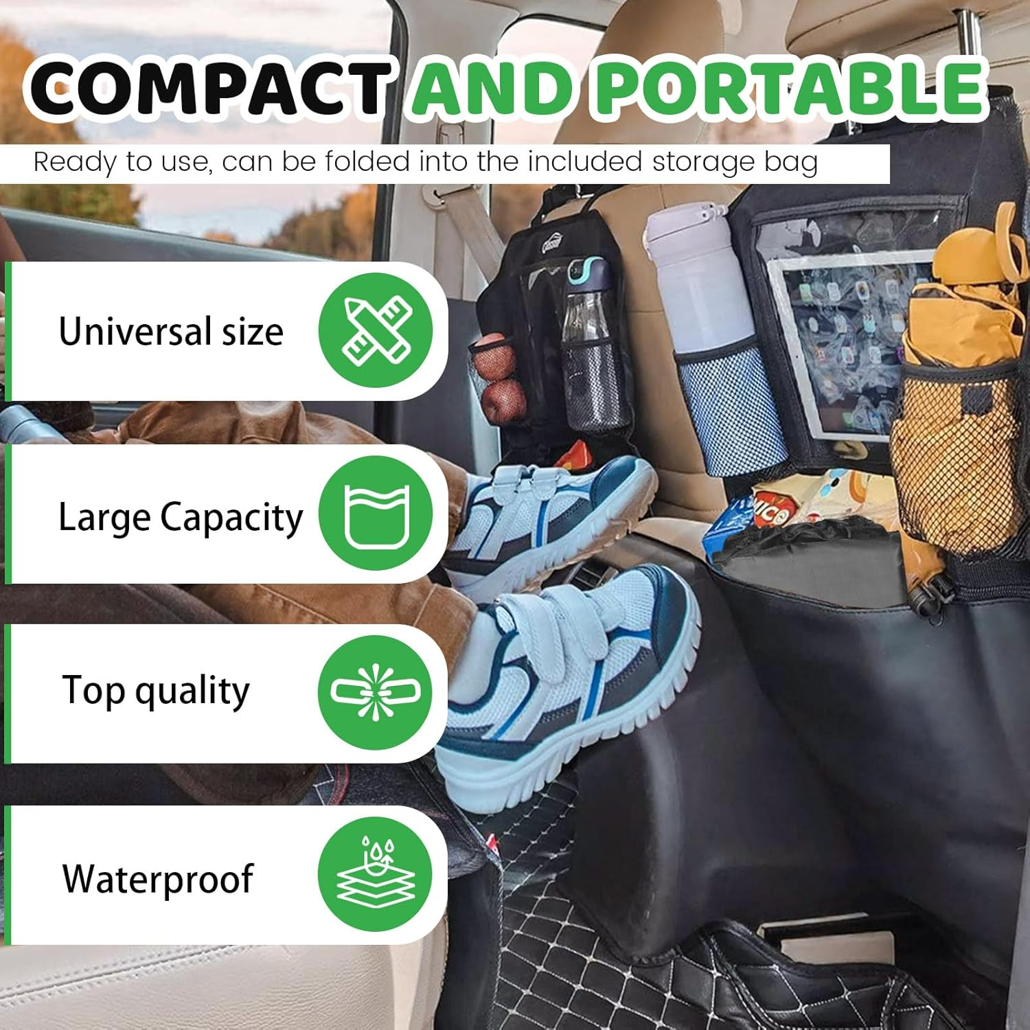 Car Seat Travel Bag, Portable Car Seat Travel Bag for Airplane, Car Seat Bags for Air Travel, Wear Resistant Gate Check Car Seat Travel Bag (Black)
