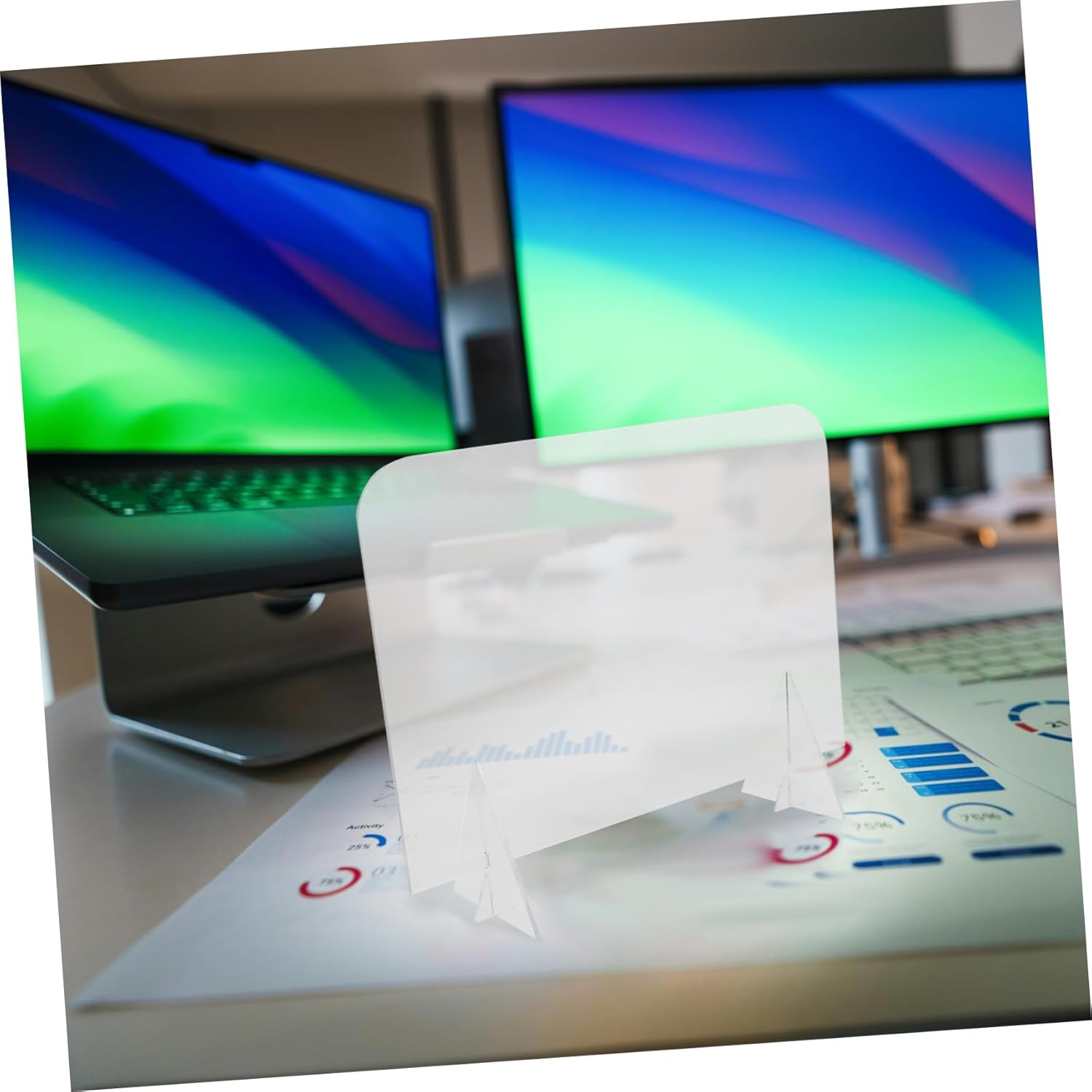 HOODANCOS Acrylic Writing Memo Board Portable Notepad Dry Erase Board Stand for Boys and Girls image number 3