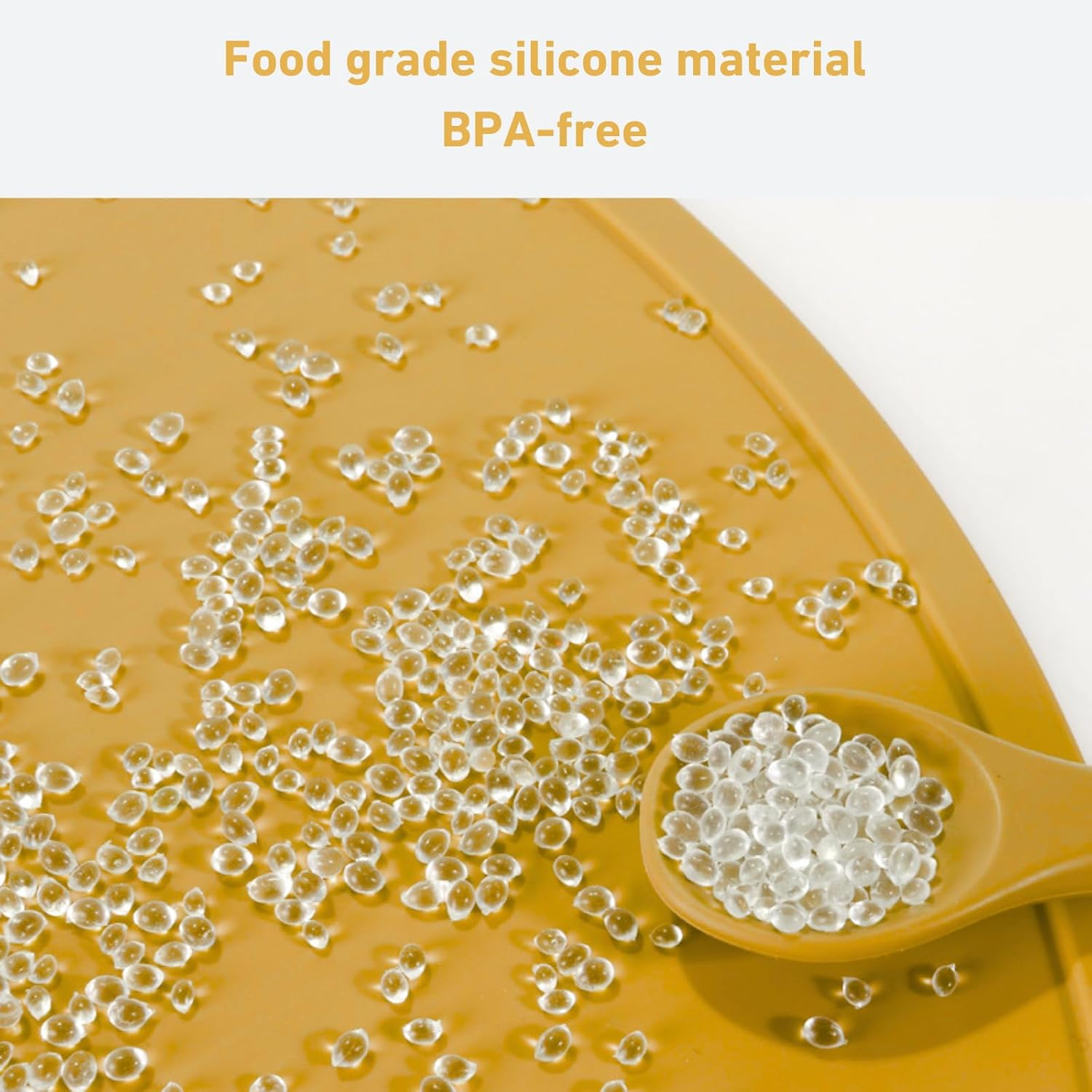 Silicone Baby Placemat, Dishwasher Safe, Safe Silicone, Child-Friendly, Waterproof, Oil-Resistant, Anti-Slip, Heat Insulating, Multi-Purpose for Pet, Dining, Nail Art & Painting (Yellow) - Pink image number 2