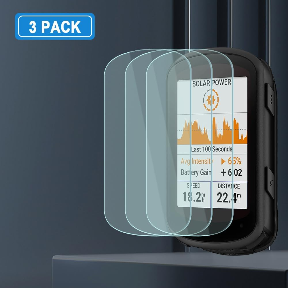 Duttek Glass Screen Protector Compatible for Garmin Edge 540 and Garmin Edge 840 Empered Glass Screen Protector, 2.5D Arc Edges 9H HD Anti-Fingerprint 3-Pack image number 4