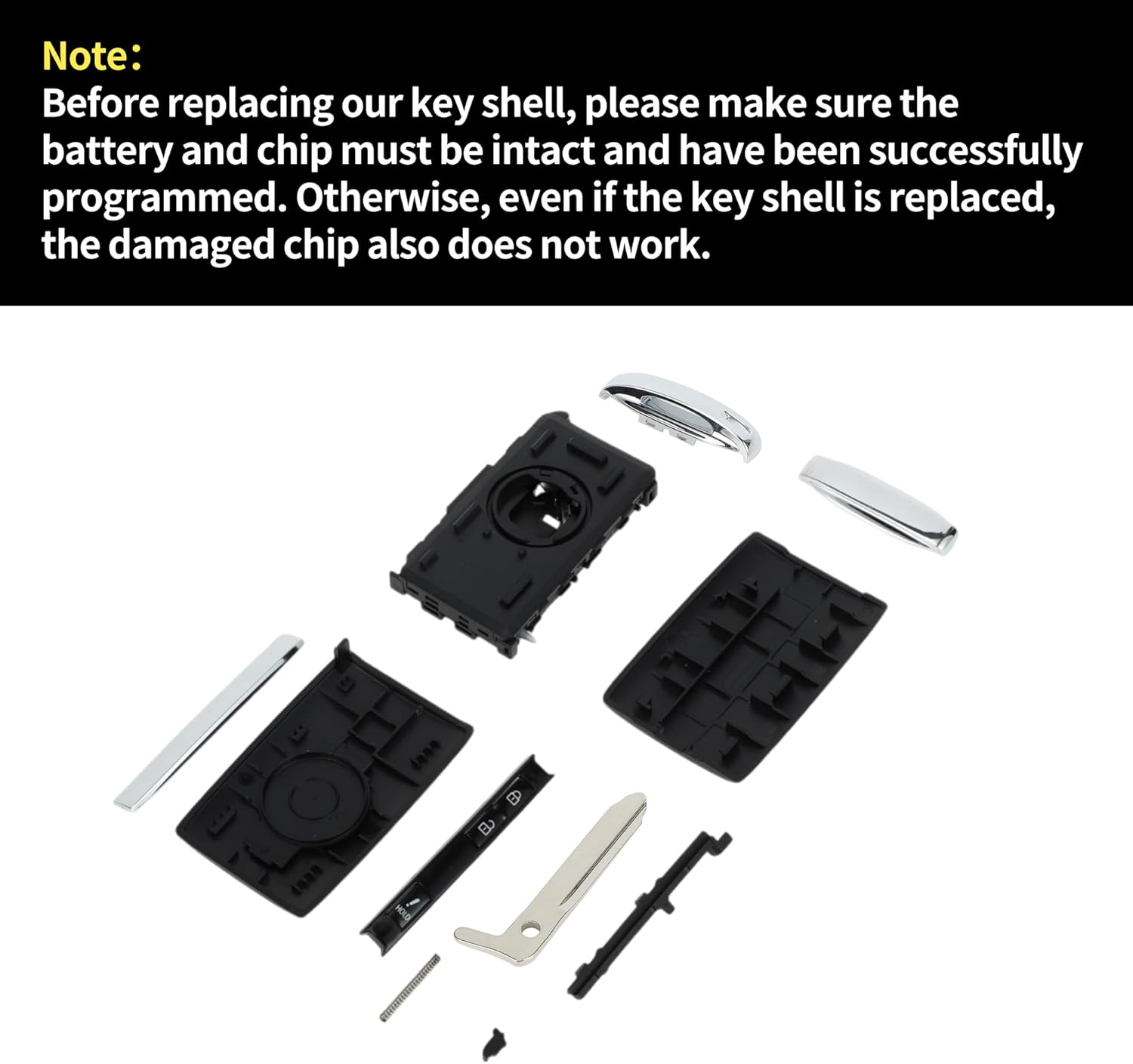 X AUTOHAUX Key Shell Case Keyless Entry Remote Key Fob Replacement Case for Mazda CX-3 2020-2021 for Mazda CX-5 2020-2021 3 Buttons WAZSKE13D03 image number 3