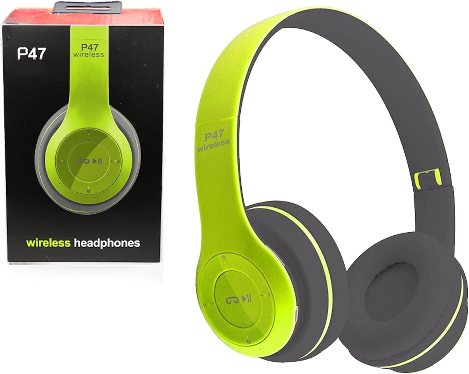 Wireless Bluetooth 5.0 Earphones, Foldable Sport Headset with Mic, Stereo Headphones MP3 (Blue)