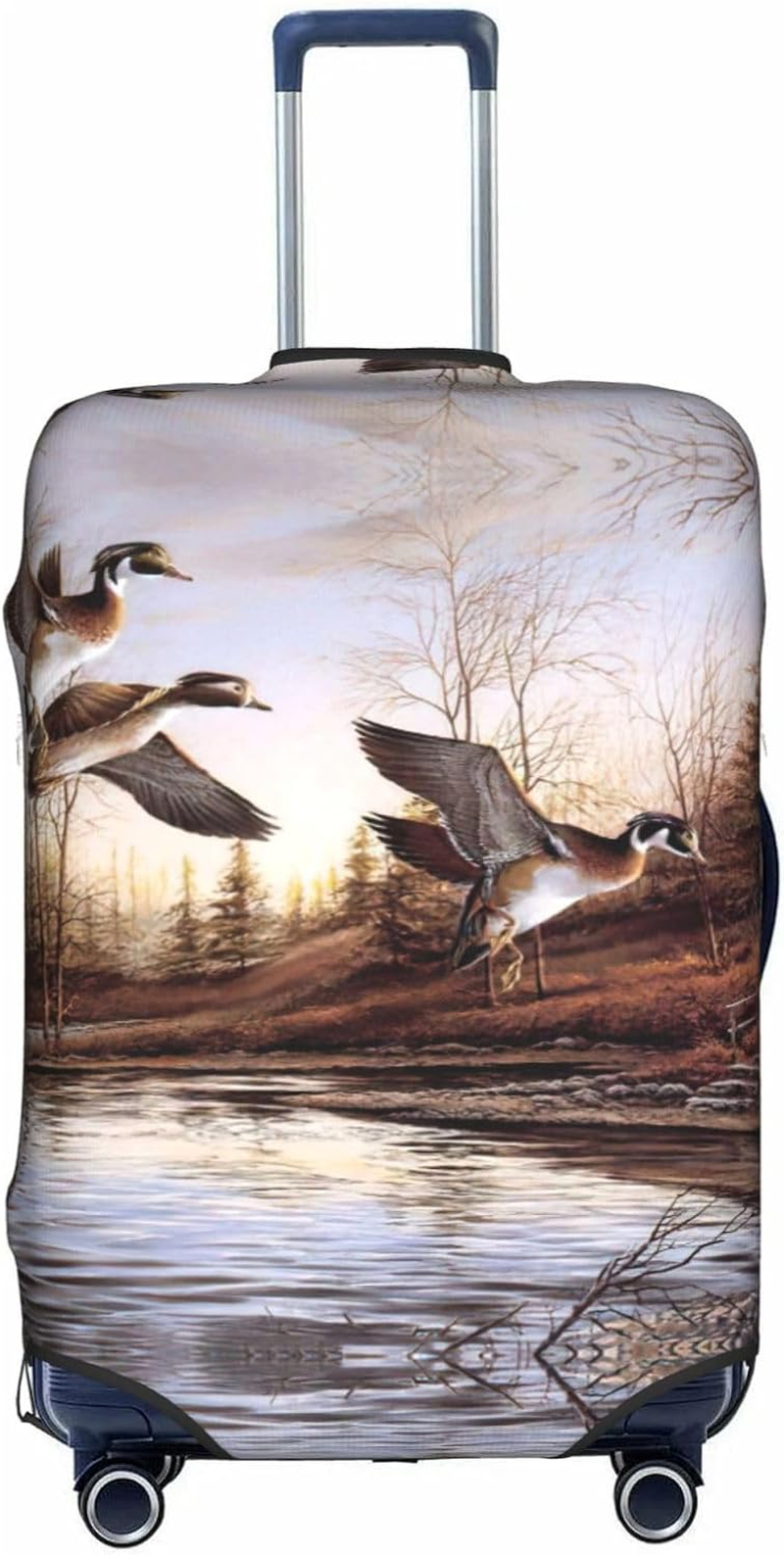 Odddot Mallard Ducks Print Travel Luggage Cover,Suitcase Protector Cover, Washable Baggage Covers,For 18-32 Inch Luggage, Mallard Ducks, Medium image number 5