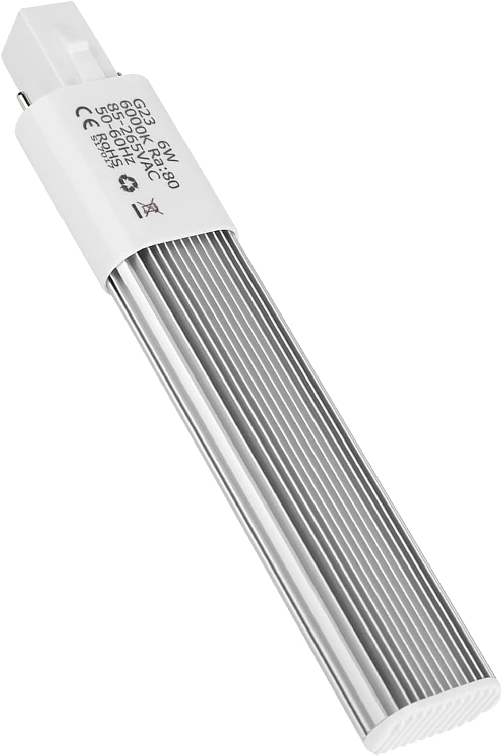 6W LED Tube Light, 28Pcs 2835 LED, Cool White 6000K, G23 GX23 Base, Premium Aluminum ABS Shel (G23) image number 5