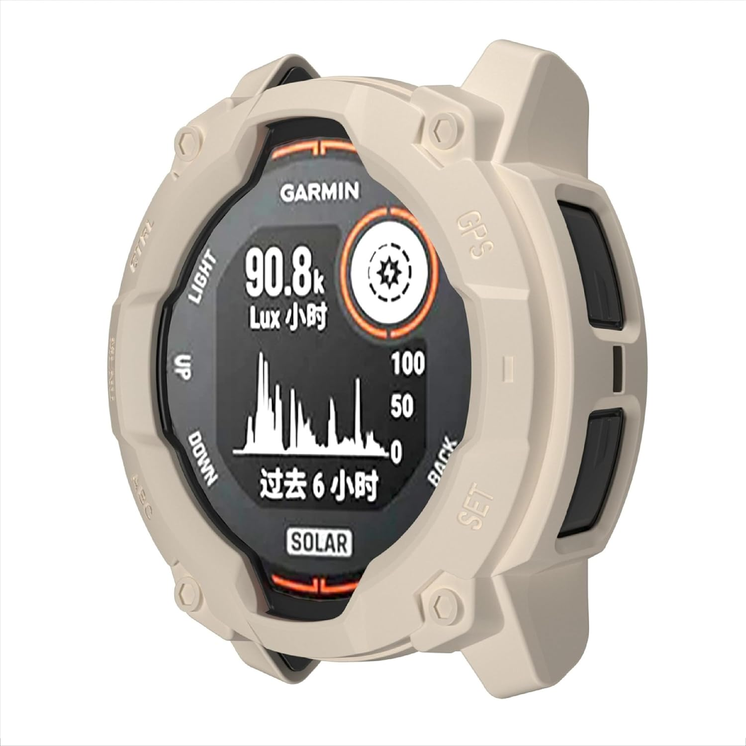 GIOPUEY Case Compatible with Garmin Instinct 3 Solar 45 Mm, Soft and Lightweight Premium TPU Silicone Protective Case Cover Protective Case - Green