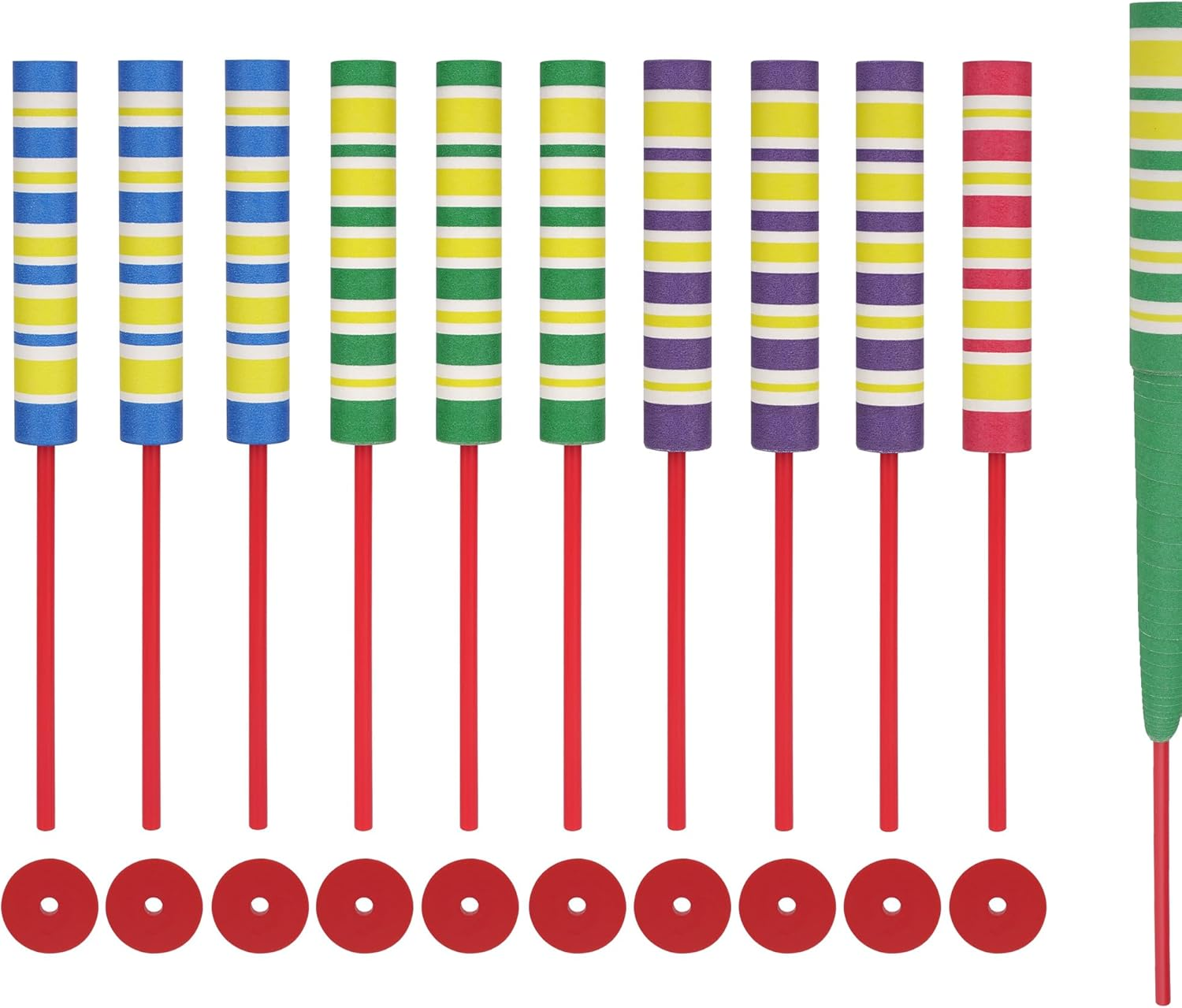 Hannafires 10PCS Classic Retro Telescoping Popper Stick - Colorful Paper Telescopic Popping Wand Magic Trick Prop, Party Fun Atmosphere Tools, Birthday Housewarming Gift, Fun Party Favor image number 1