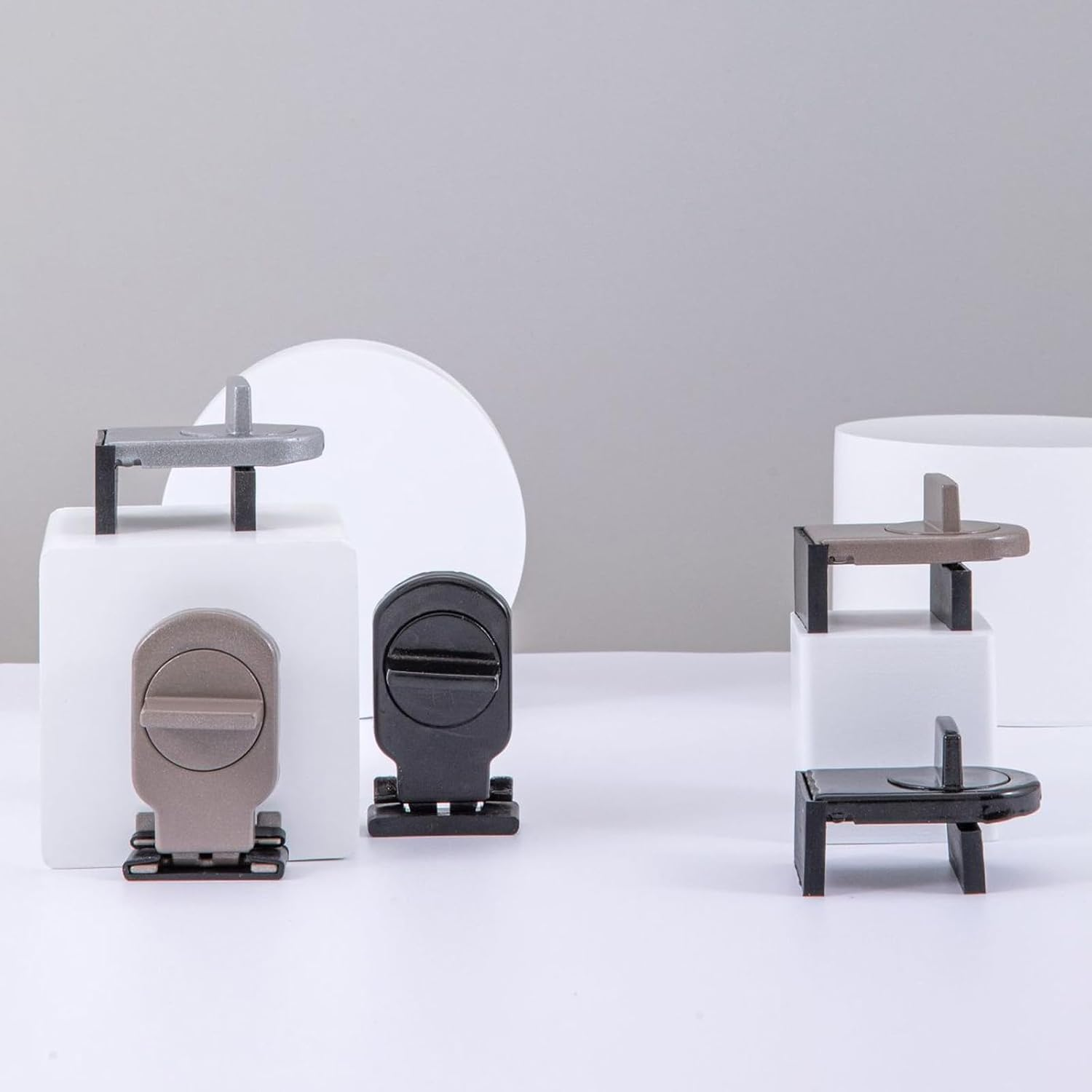 Upgrade 4 Pack Sliding Window Locks for Horizontal Sliding Windows Security Lock Adjustable Window Track Rail Stoppers for Child Safety and Travel