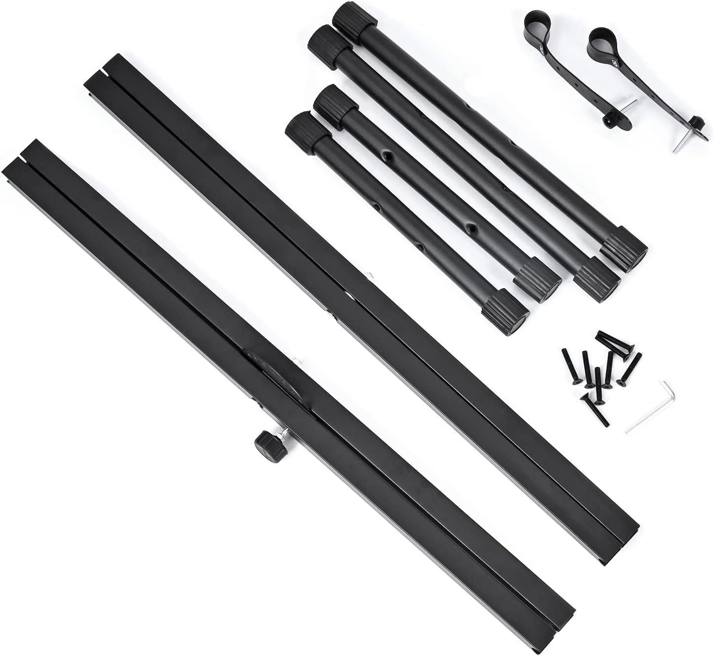 Keyboard Stands and Bench Set, Upgrade Heavy Duty Double-X Keyboard Stand Adjustable & Portable Digital Piano Stand with Locking Straps