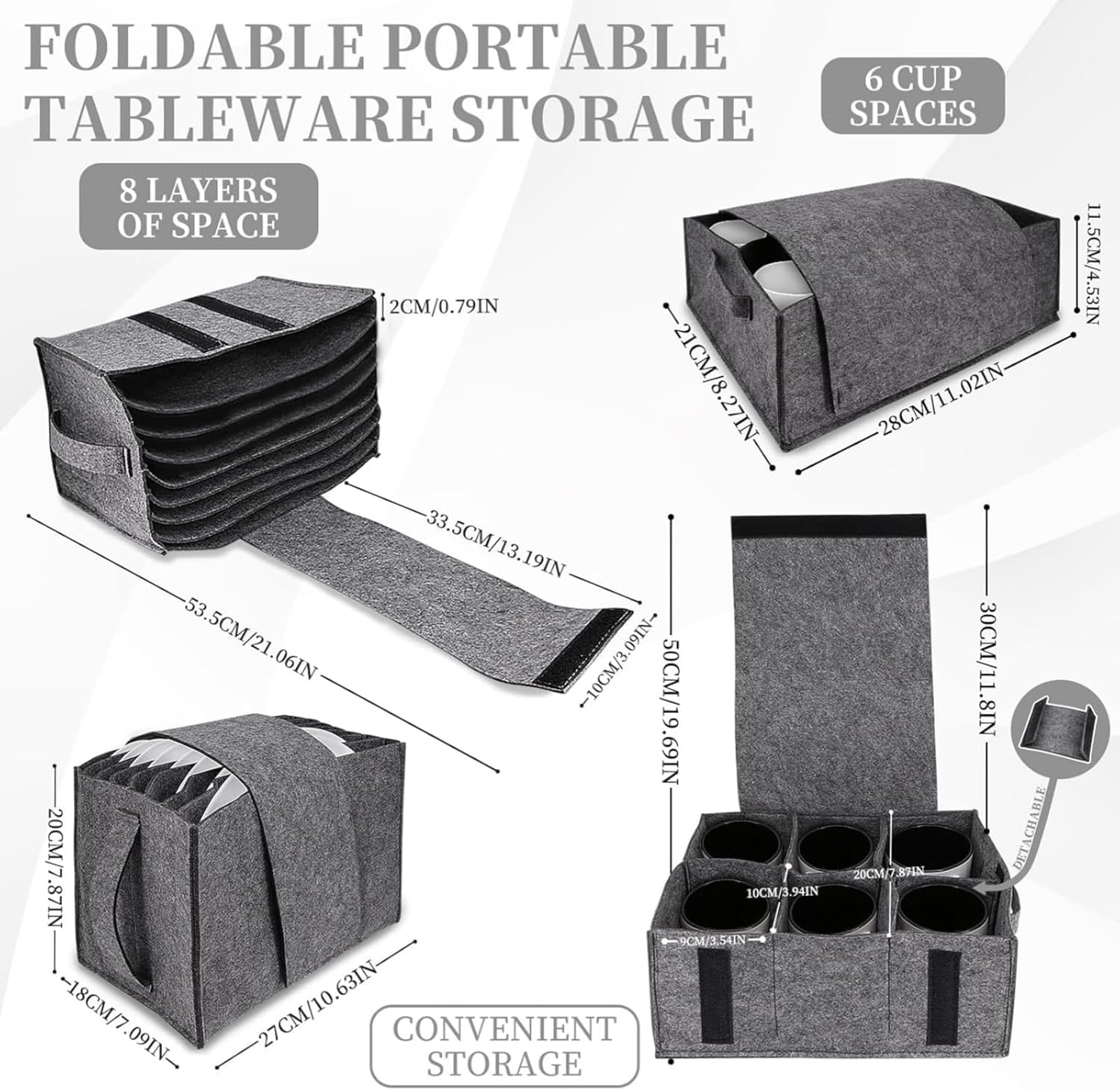 2Pcs Caravan Plate Holder Motorhome Organiser for Kitchen Cupboard Campervan Storage Ideas with Rack, Cup Holder, Collapsible Camping Kitchen Unit for Camping Cupboard Container image number 1