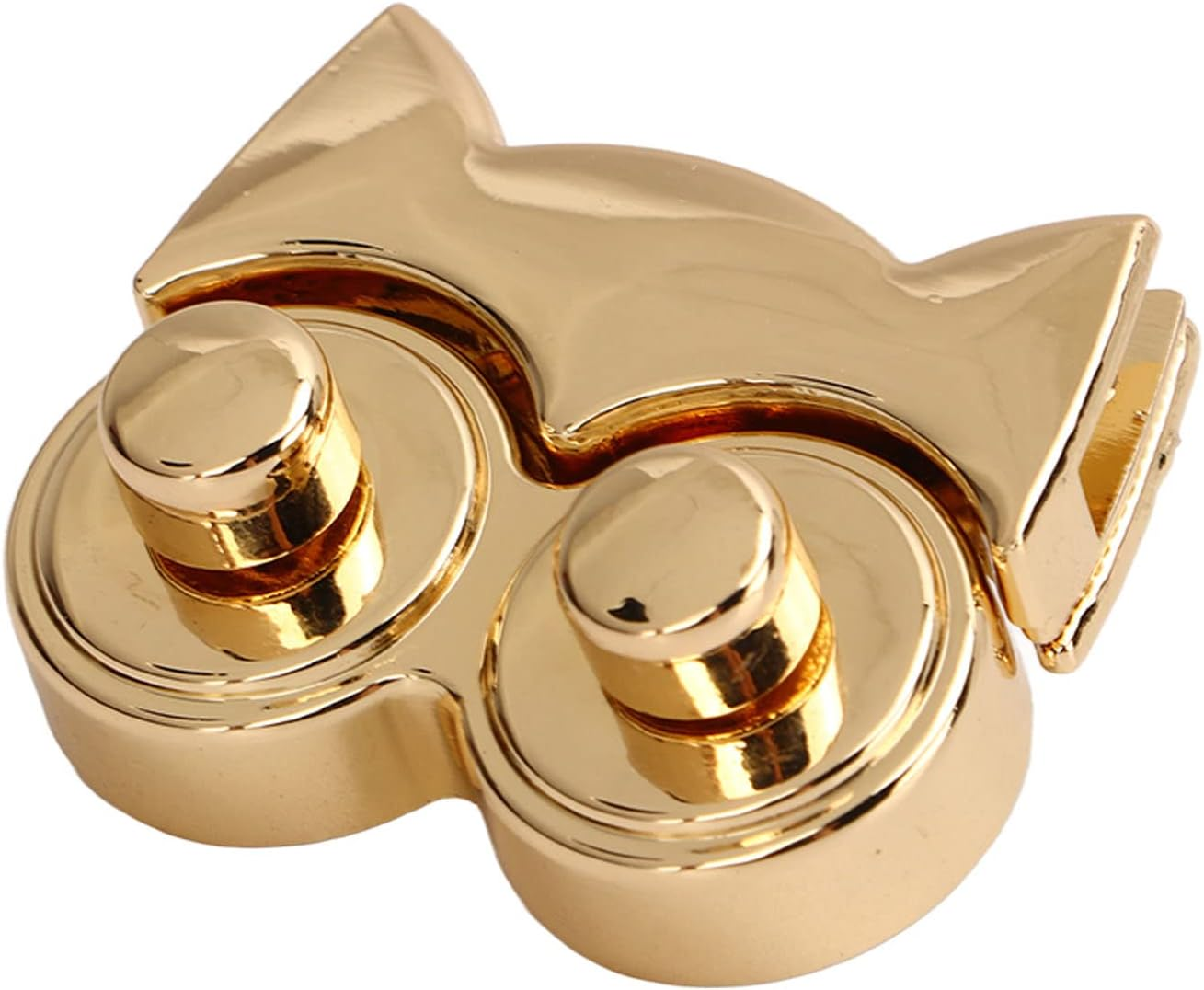 Outdoorm 3Pcs Thumb Purse Lock Owl Shape Alloy Material Decorative DIY Bag Making Supplies for Suitcases Leather