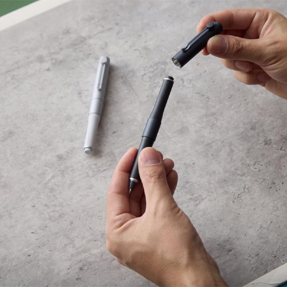 ZENTO Signature Model Metallic Black Ballpoint Pen 0.5Mm Ink Color Black UBZH05M.24 with Original Stylus Ballpoint Touch Pen image number 3