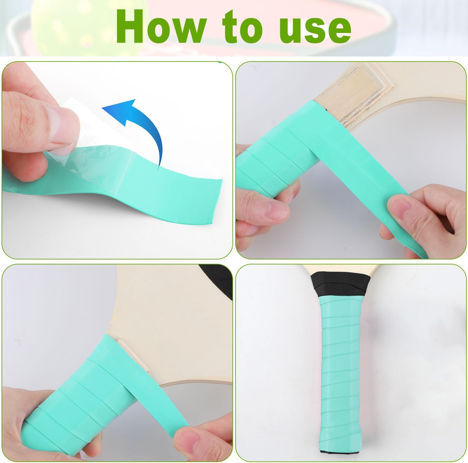 Gosknor 6Pcs Tennis Racket Grip Tape, anti Slip Badminton Racket Grip Cover Tennis Finishing Grip Wrap Badminton Overgrip Precut for Badminton Sports Lovers Gifts image number 5