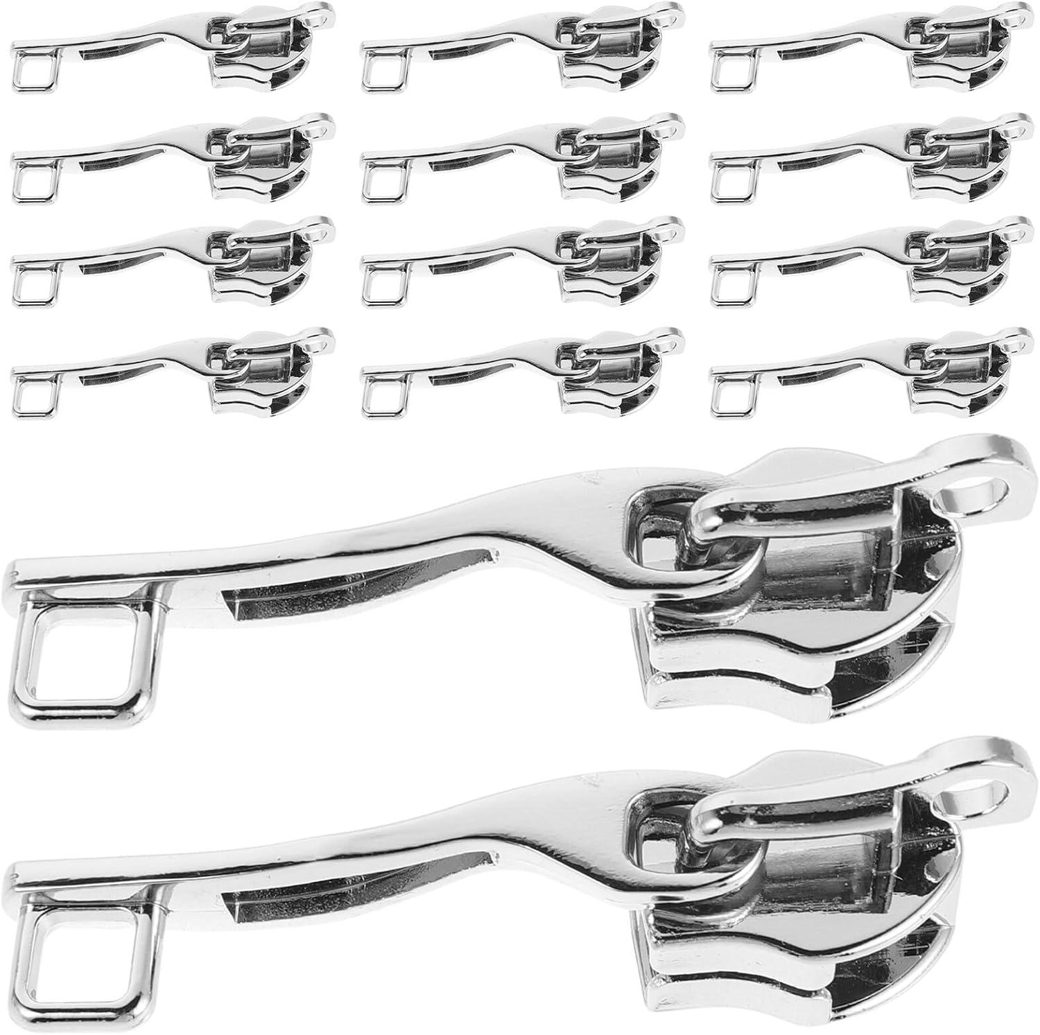 Beaupretty 10Pairs Single Hole Luggage Zipper Pulls Detachable Zipper Replacement Pulls for Suitcase Luggage Combination Locks Double Layer Slider for Travel Gear image number 4