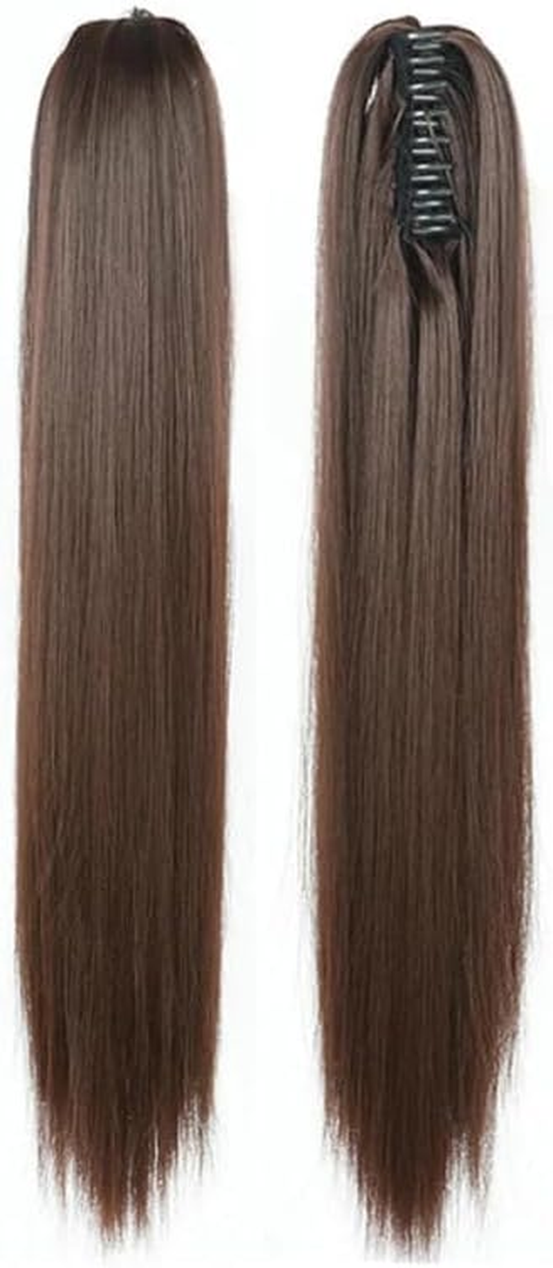 20 Inch Strap Ponytail Wig Claw Clip Long Straight Fake Pony Tail Natural Fake Ponytail Piece Ponytail Hairpiece Wig Hair Extensions image number 5