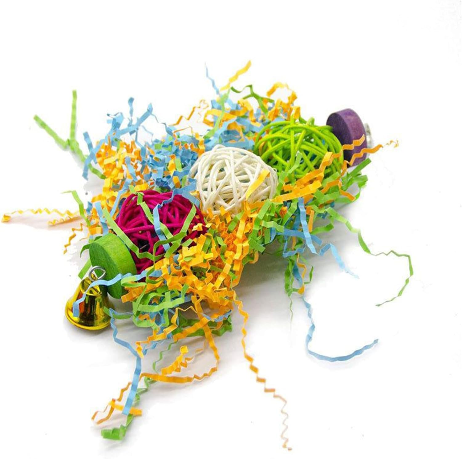 Nybhyjka Bird Foraging Toys | Cockatiel Foraging Toys, Supplies Colorful Chew Play Set for Cage Climbing Perches Hangers Lovebirds Daily Training inside Home Holidays image number 5