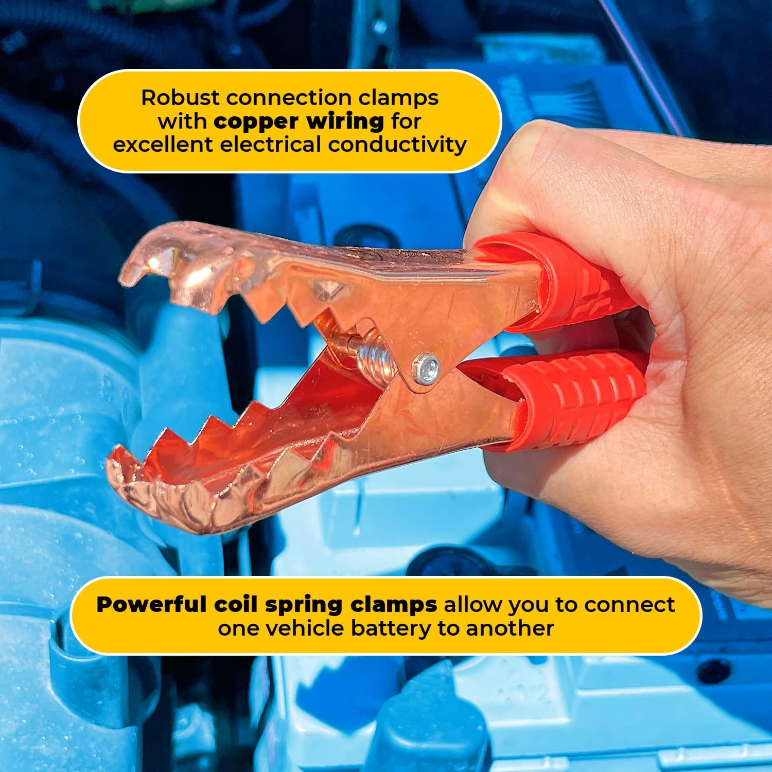 Simply SM200 Zip-Bag Motorist Jump Leads Booster Cable 200AMP 2.5M Long Anti-Tangle Leads Oil Acid and Heat Resistant PVC Fully Insulated Metal Clips and Operating Instructions image number 6