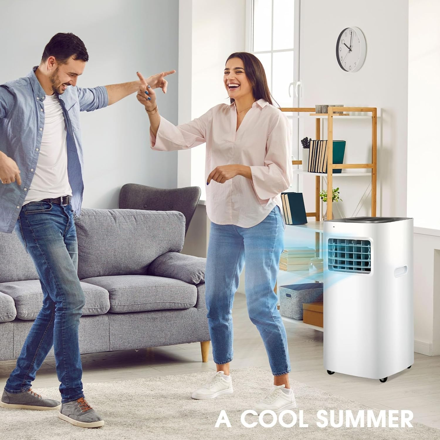 Advwin 9000BTU Portable Air Conditioner, 2.65KW Mobile Air Conditioner, Dehumidifier & Cooling Fan, 3-In-1 Air Cooler, LED Display, 24H Timer, for Home, Office image number 6