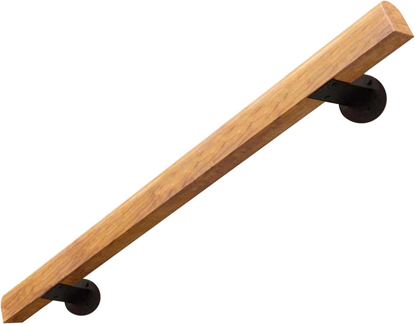 WUTUSENT 3.3FT/100CM Wooden Stair Handrails, Non-Slip Staircase Handrail,Hand Railings for Stairs Indoor Outdoor, for Home Garden Corridor Lofts Kindergarten Guardrail Decking Railings image number 3