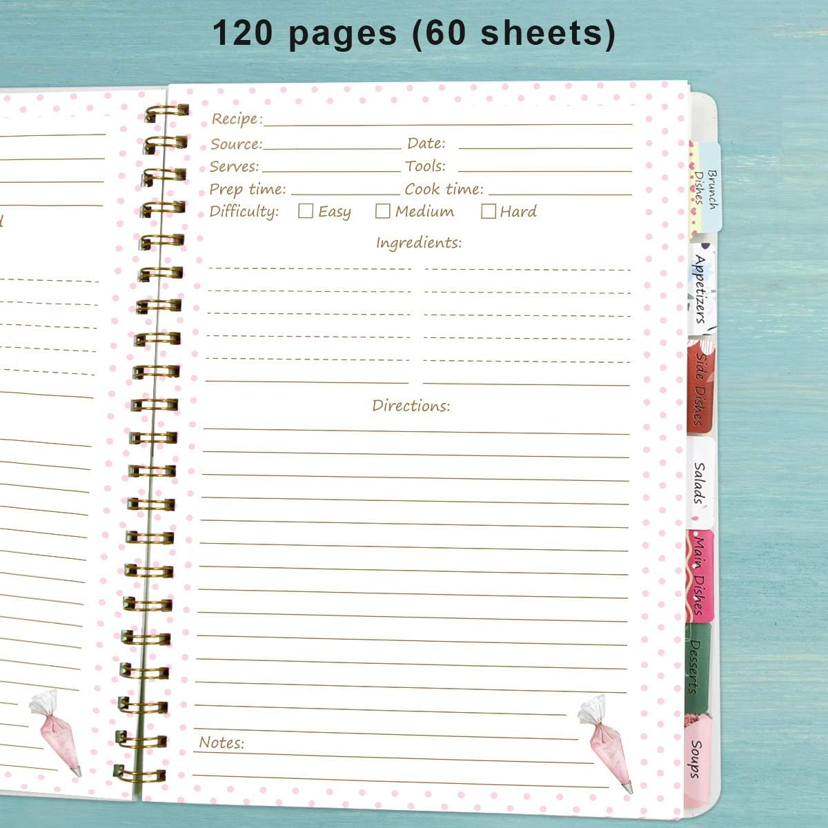 Ceiba Tree Blank Recipe Book to Write in Your Own Recipes Notebook Cookbook Journal 8.5" X 11" with Stickers for Gifts Ideas for Women Wife Mom 120 Pages image number 1